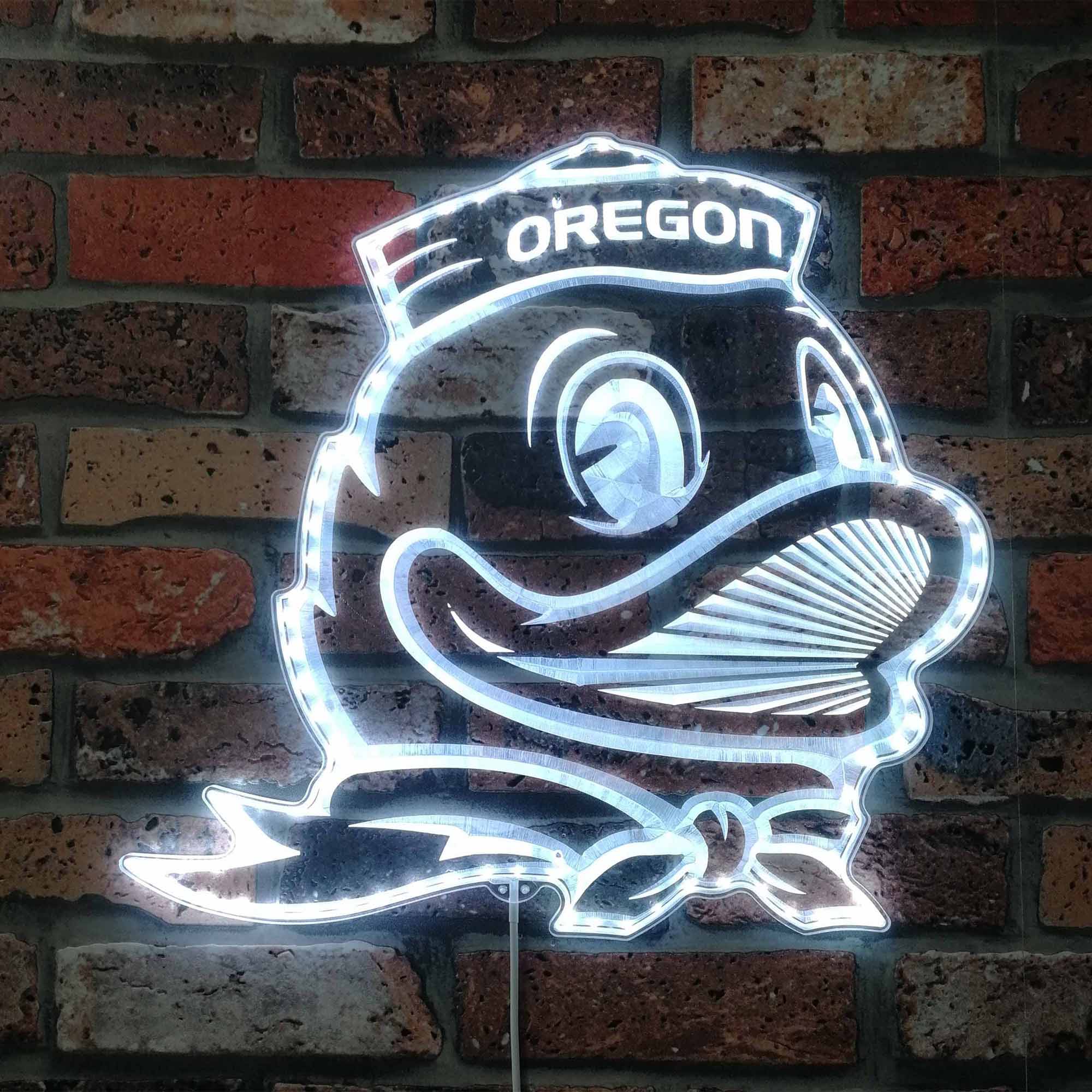 Oregon Ducks Dynamic RGB Edge Lit LED Sign