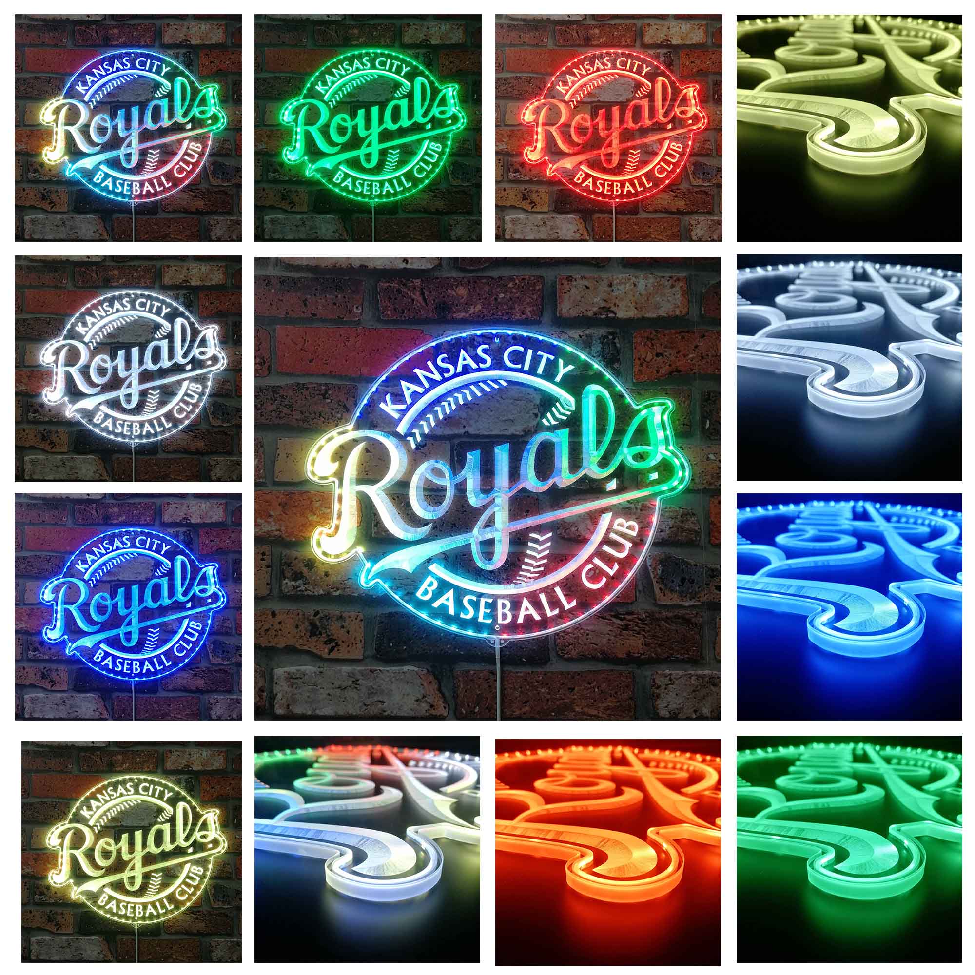 MLB Kansas City Royals Dynamic RGB Edge Lit LED Sign