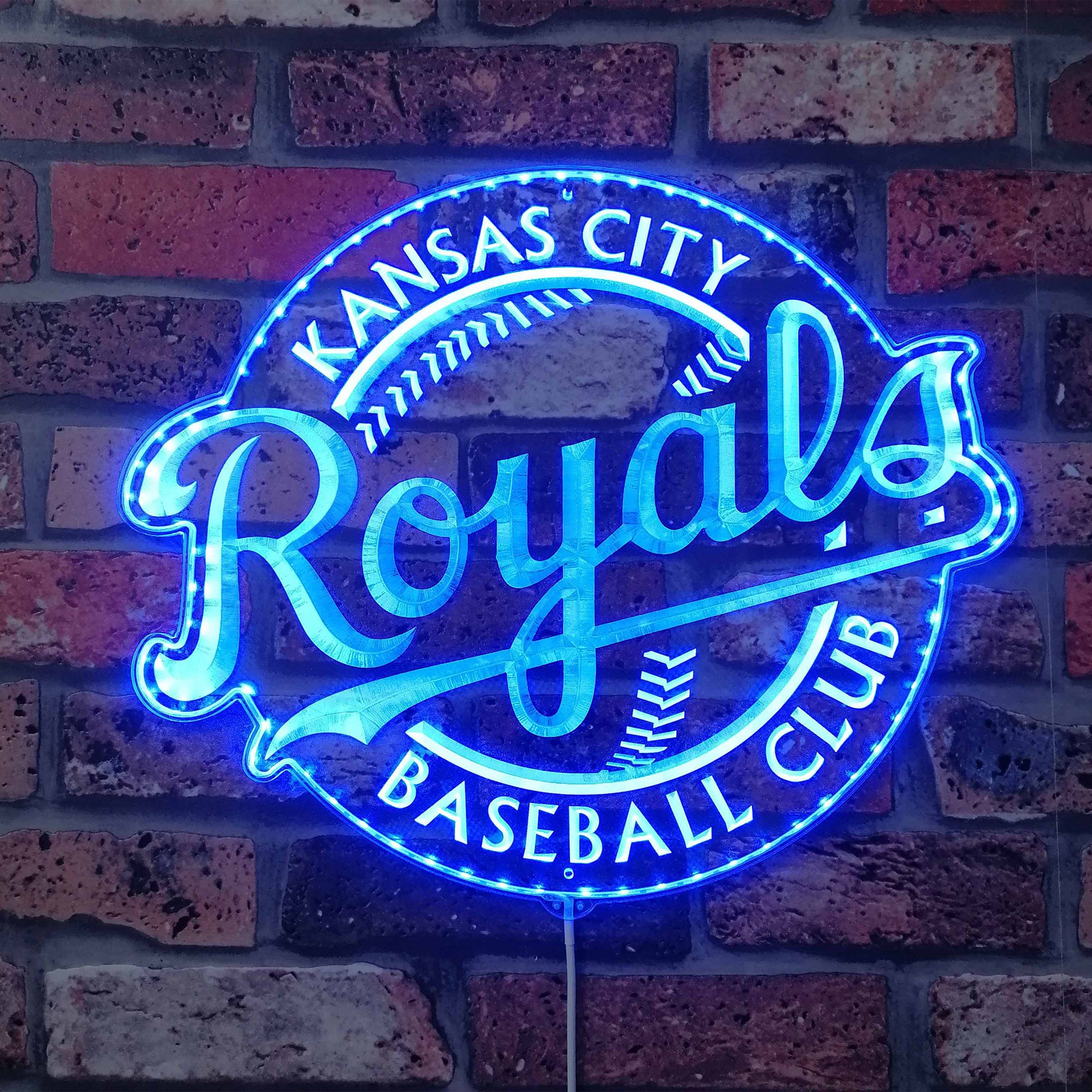 MLB Kansas City Royals Dynamic RGB Edge Lit LED Sign