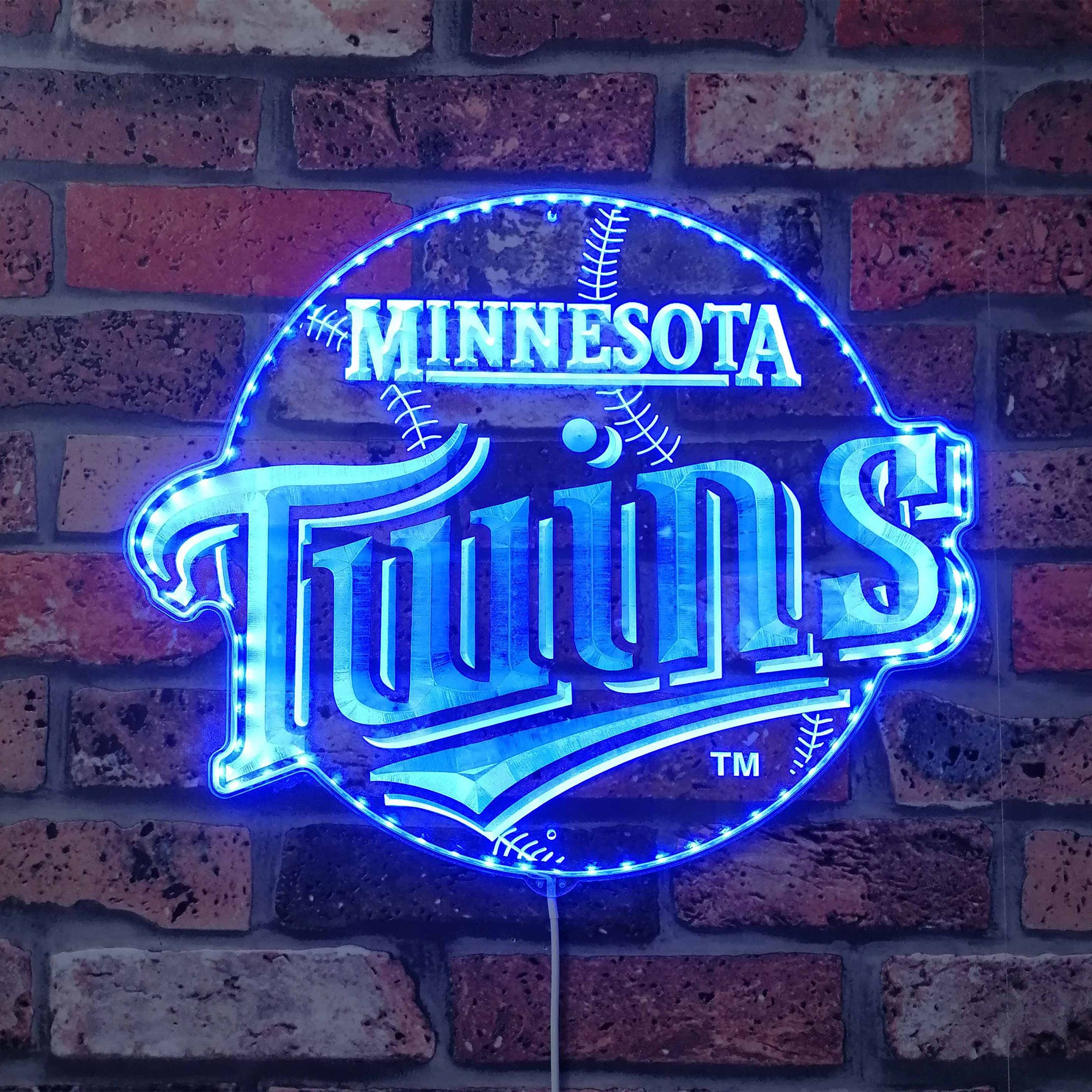 MLB Minnesota Twins Dynamic RGB Edge Lit LED Sign