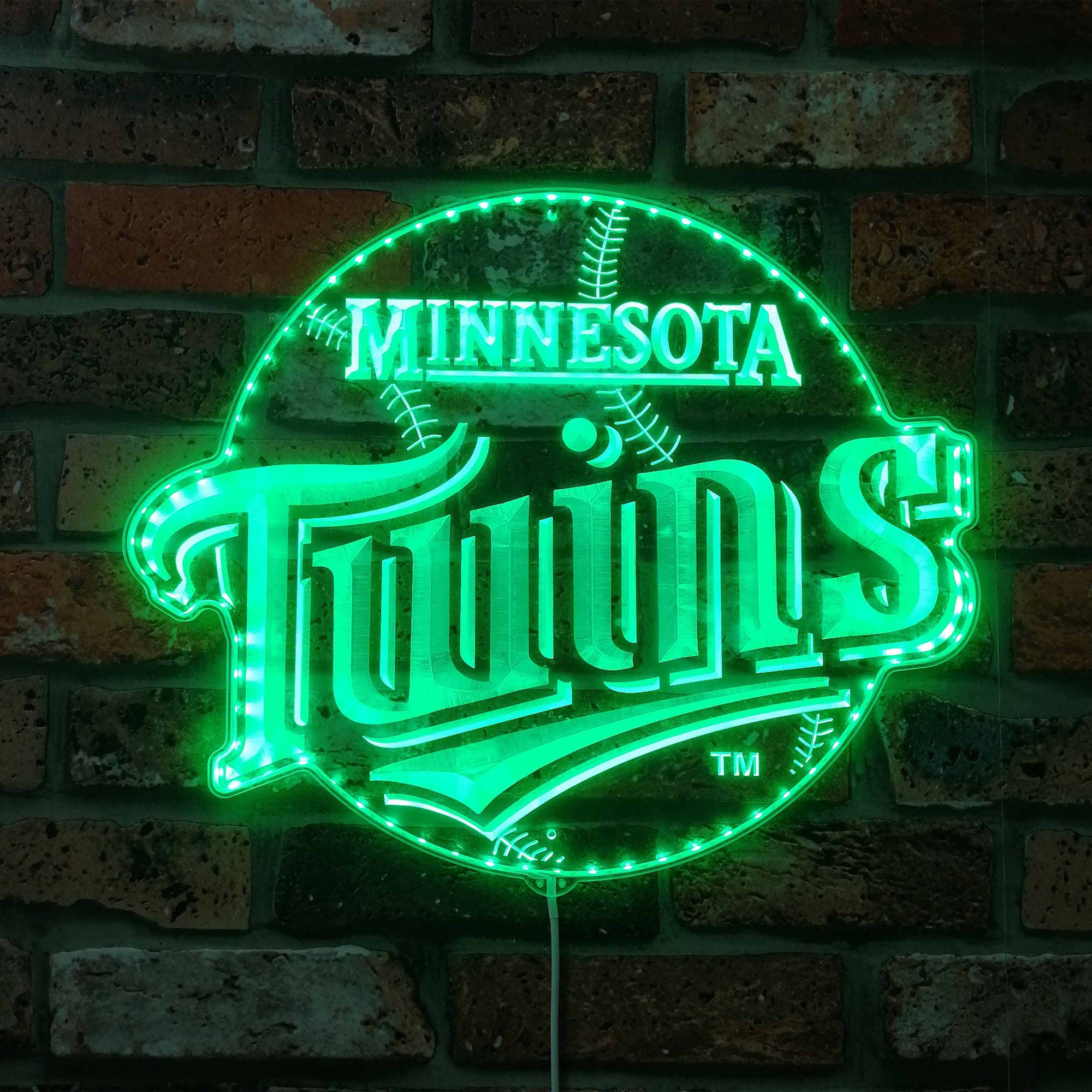 Minnesota Twins Dynamic RGB Edge Lit LED Sign