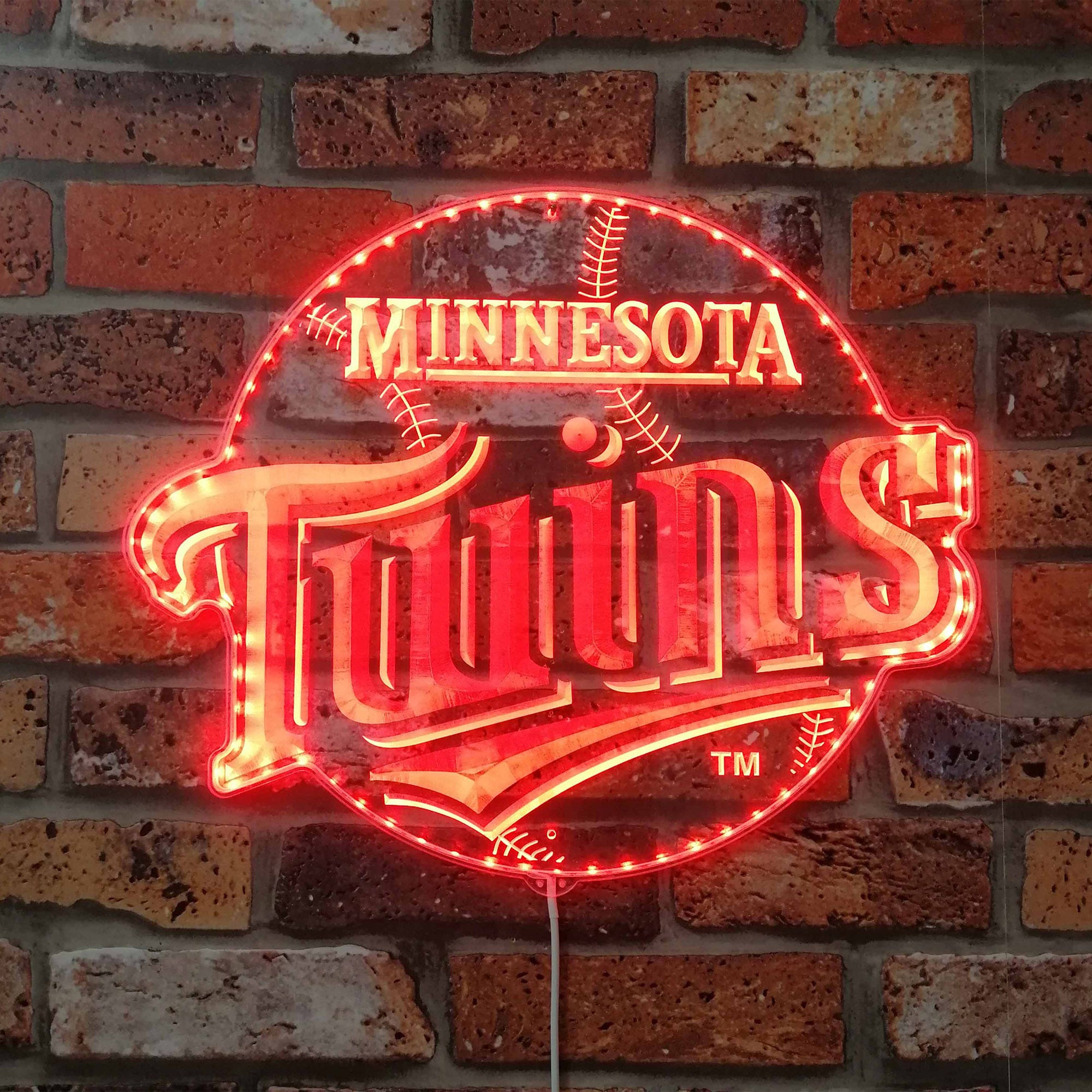 MLB Minnesota Twins Dynamic RGB Edge Lit LED Sign