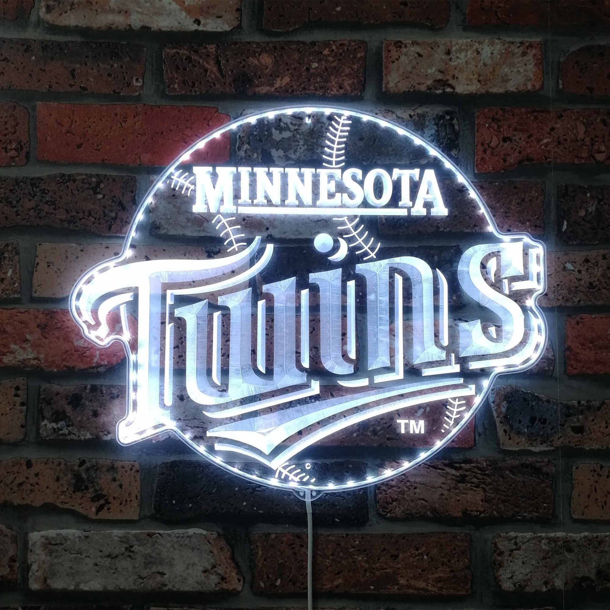 MLB Minnesota Twins Dynamic RGB Edge Lit LED Sign