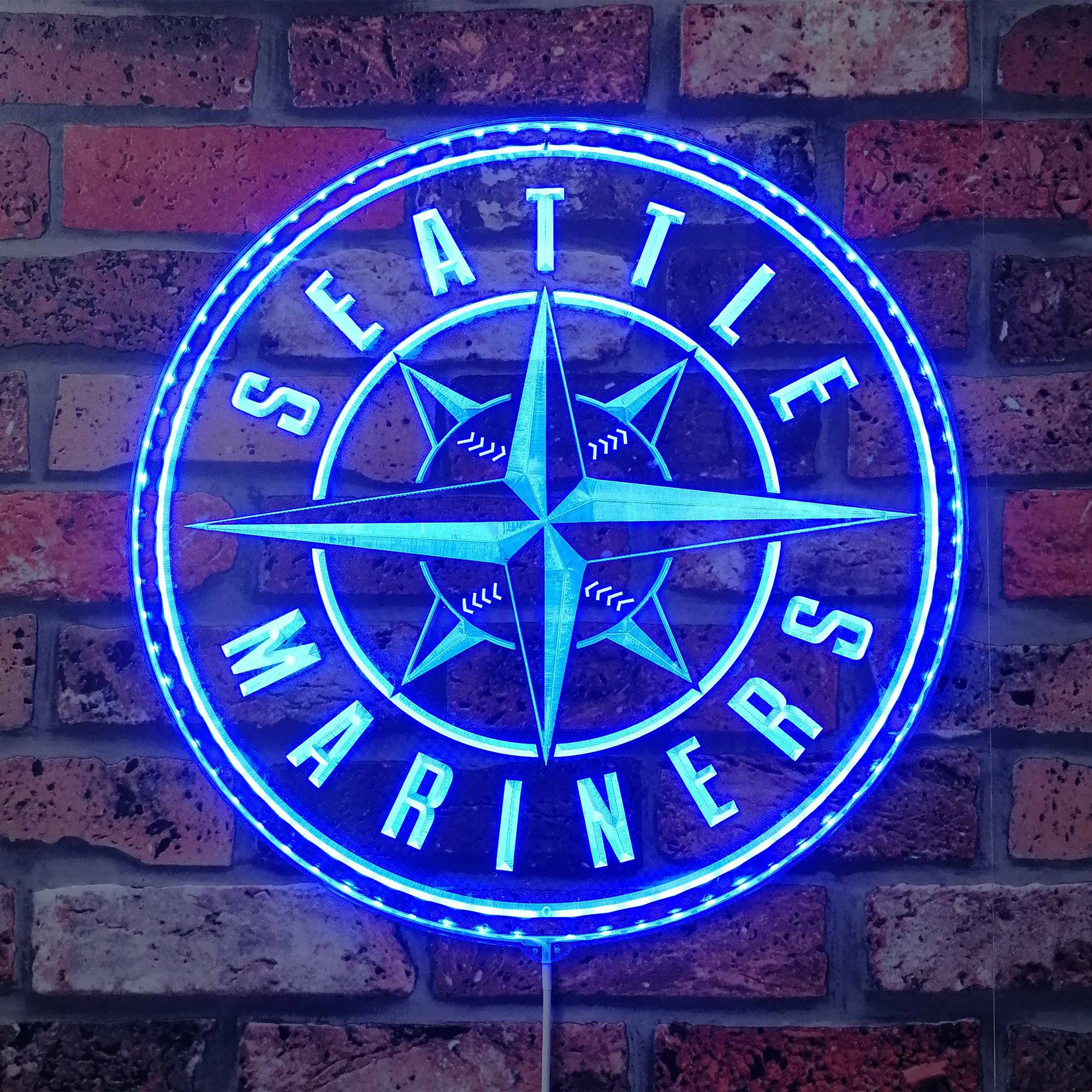 MLB Seattle Mariners Dynamic RGB Edge Lit LED Sign