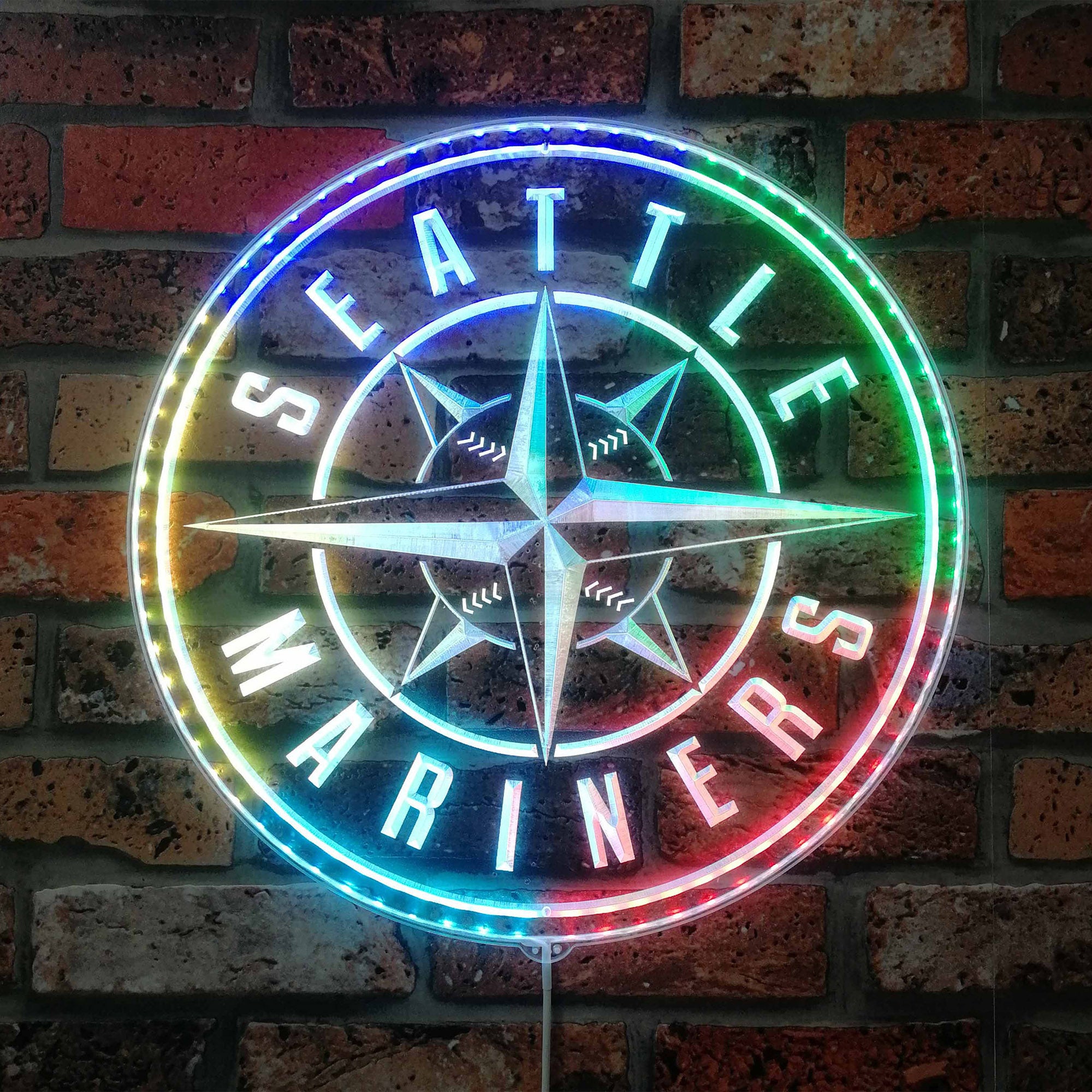 MLB Seattle Mariners Dynamic RGB Edge Lit LED Sign