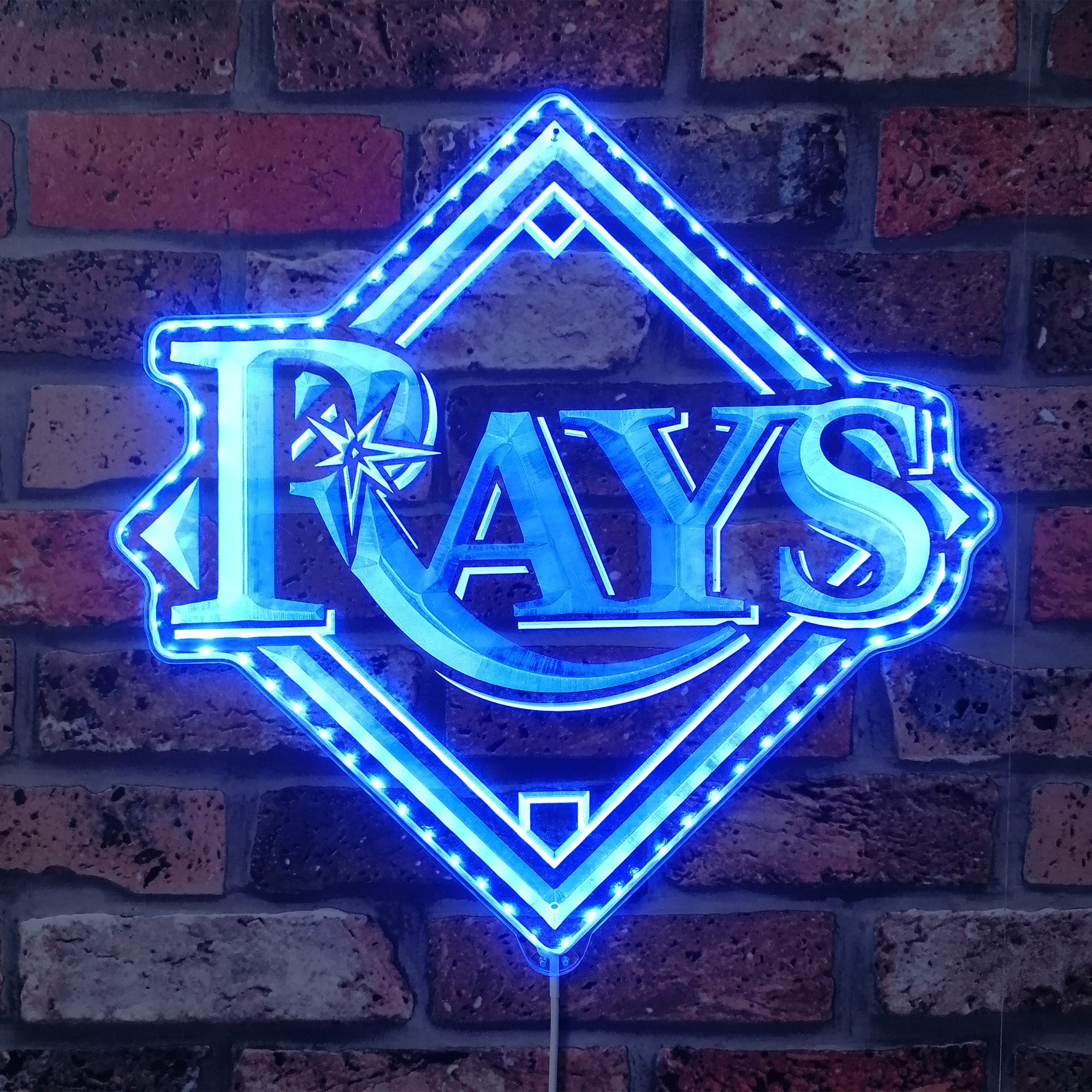 Tampa Bay Rays Dynamic RGB Edge Lit LED Sign