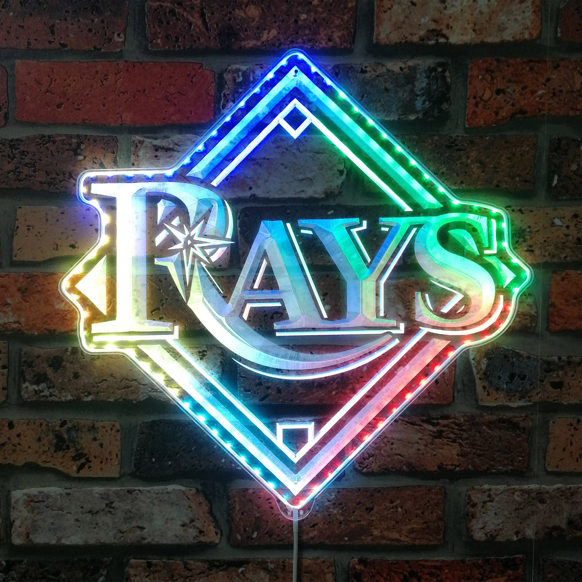 Tampa Bay Rays Dynamic RGB Edge Lit LED Sign