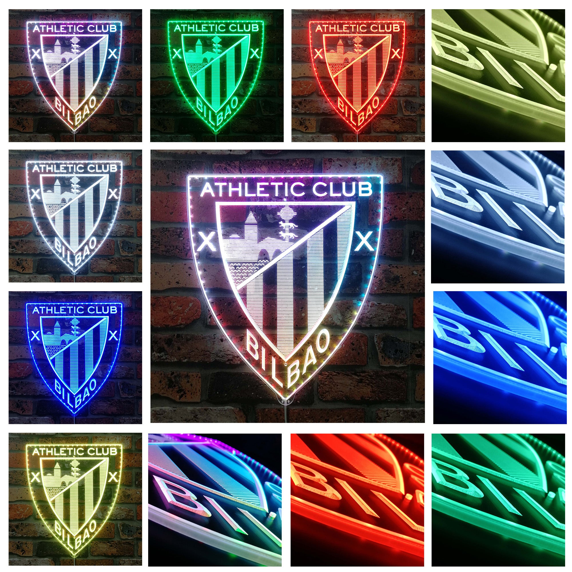 Athletic Bilbao. Neon LED Sign with Dynamic RGB Colors
