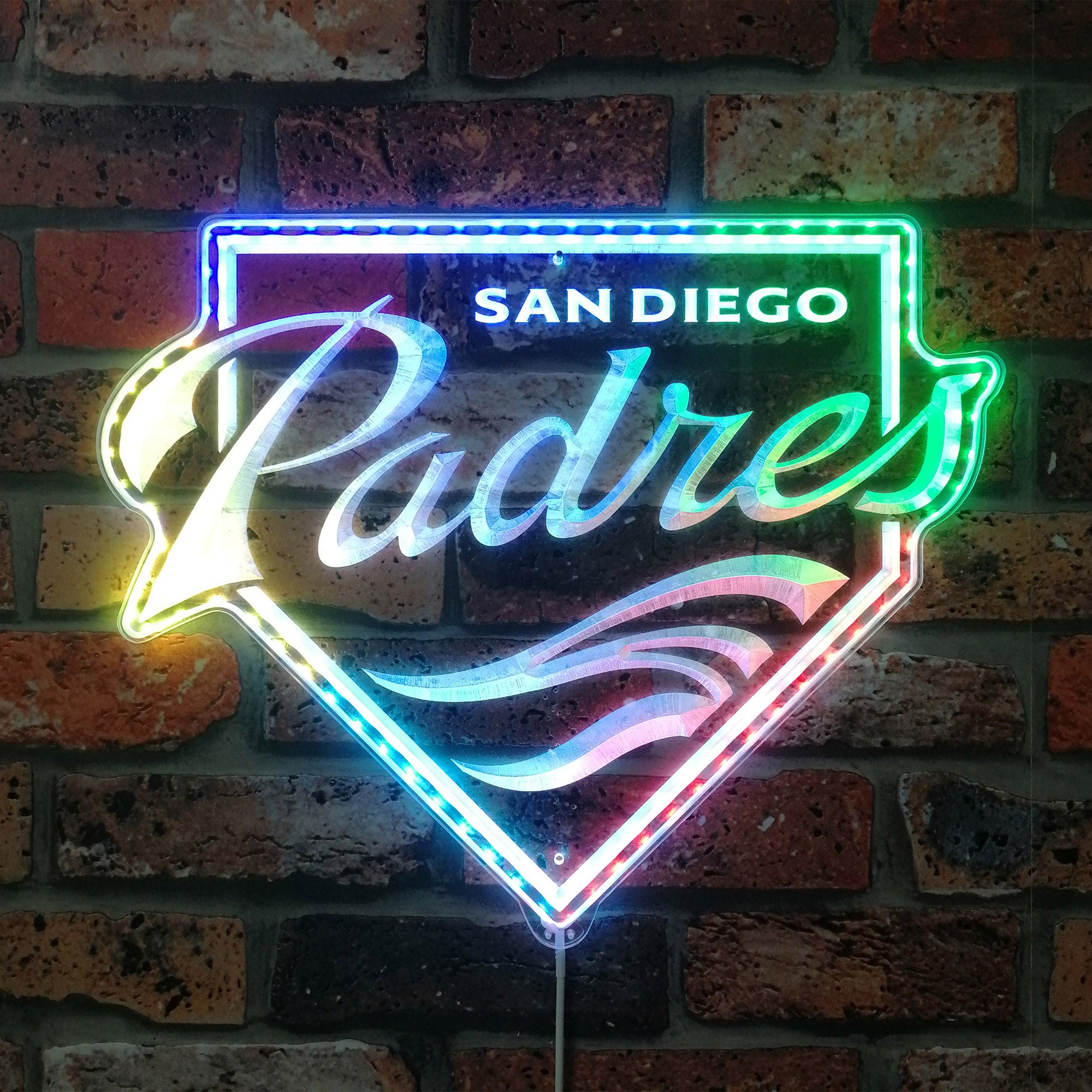 San Diego Padres Dynamic RGB Edge Lit LED Sign