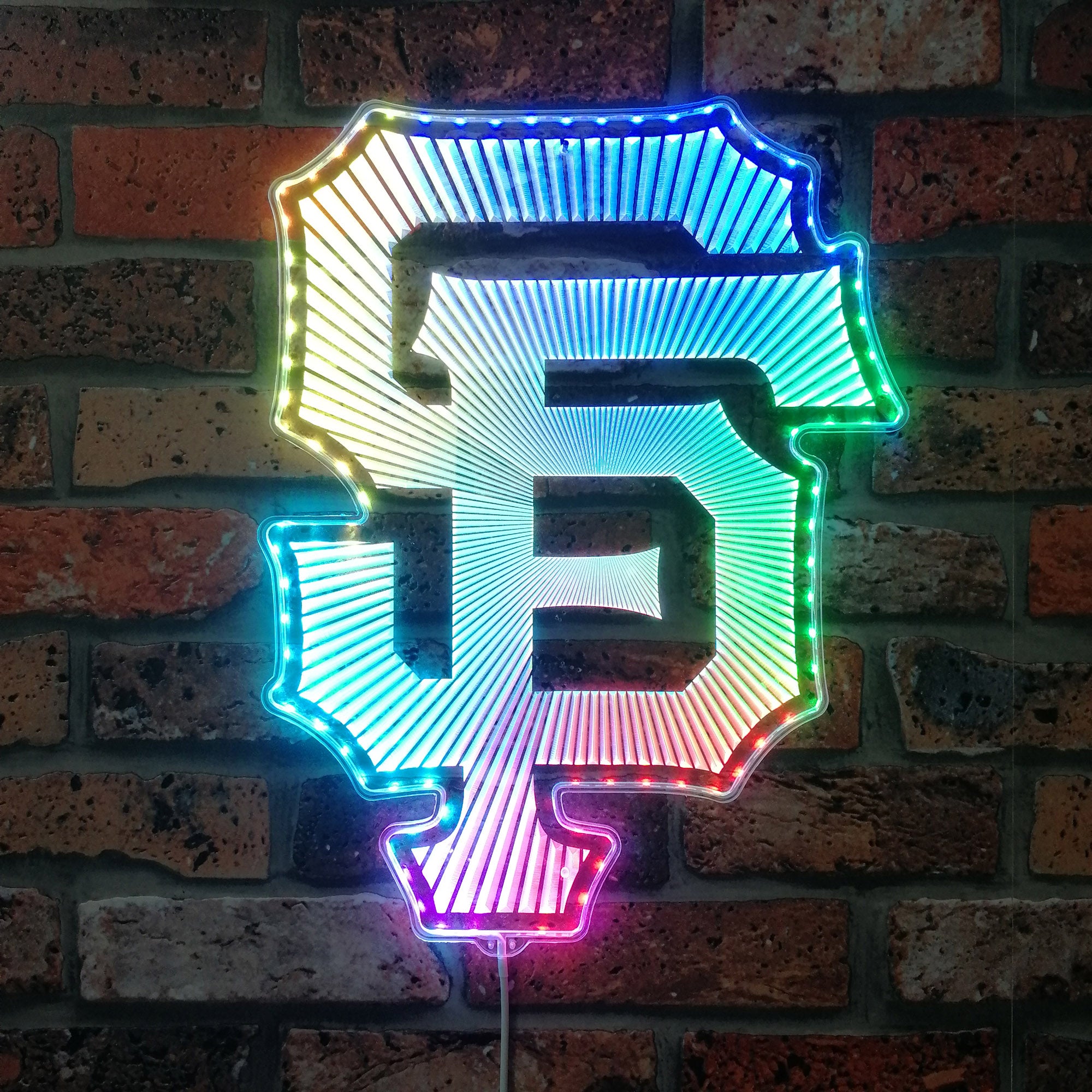 San Francisco Giants Cap Logo Dynamic RGB Edge Lit LED Sign