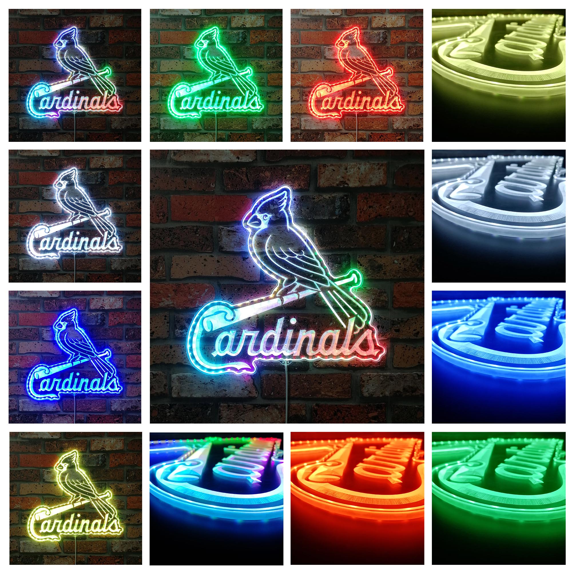 St. Louis Cardinals Dynamic RGB Edge Lit LED Sign