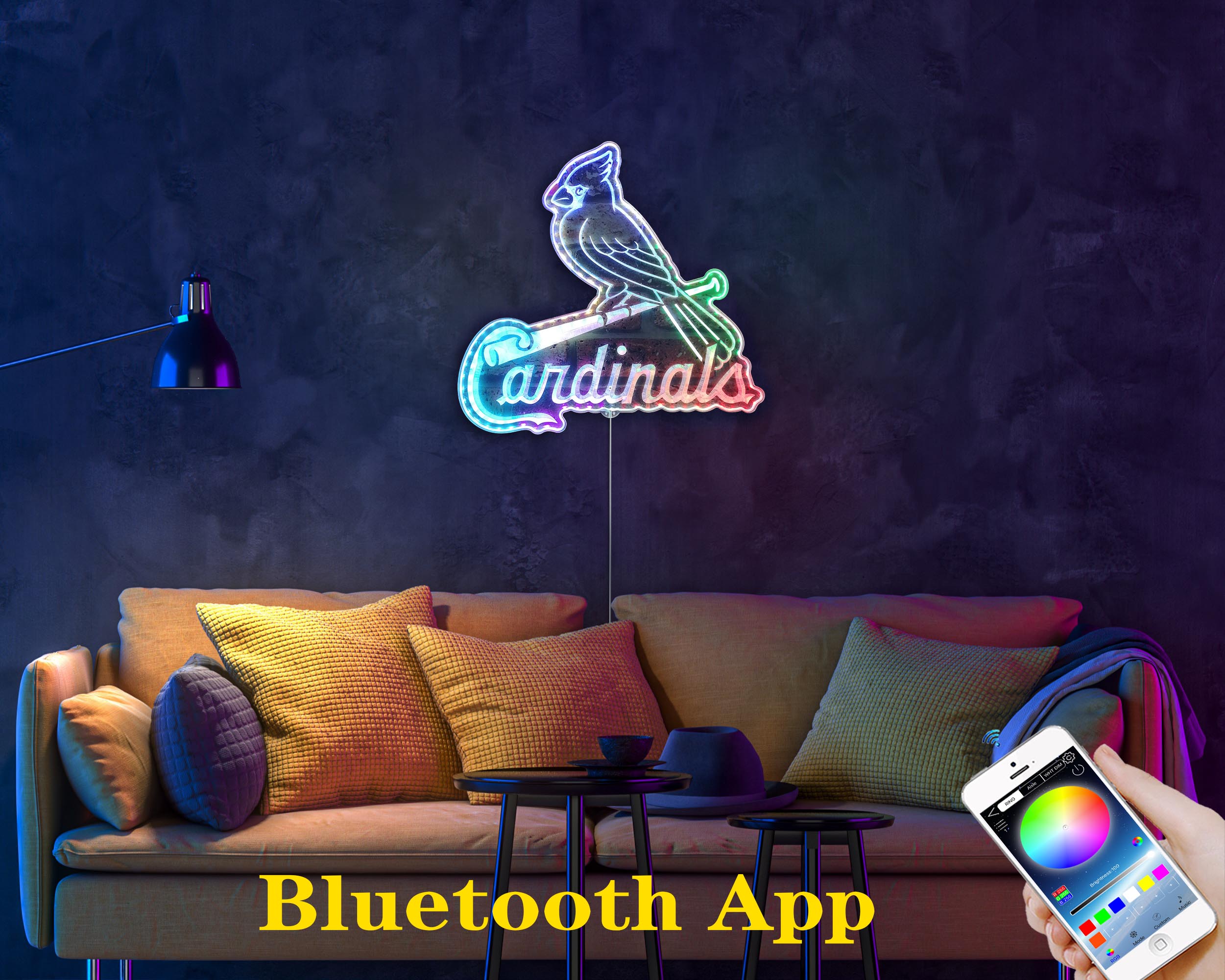 St. Louis Cardinals Dynamic RGB Edge Lit LED Sign