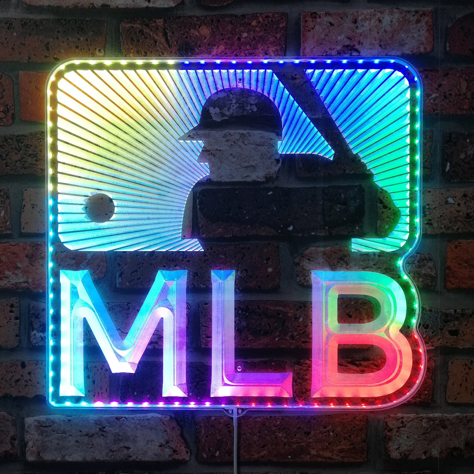 Major League Baseball Logo Dynamic RGB Edge Lit LED Sign