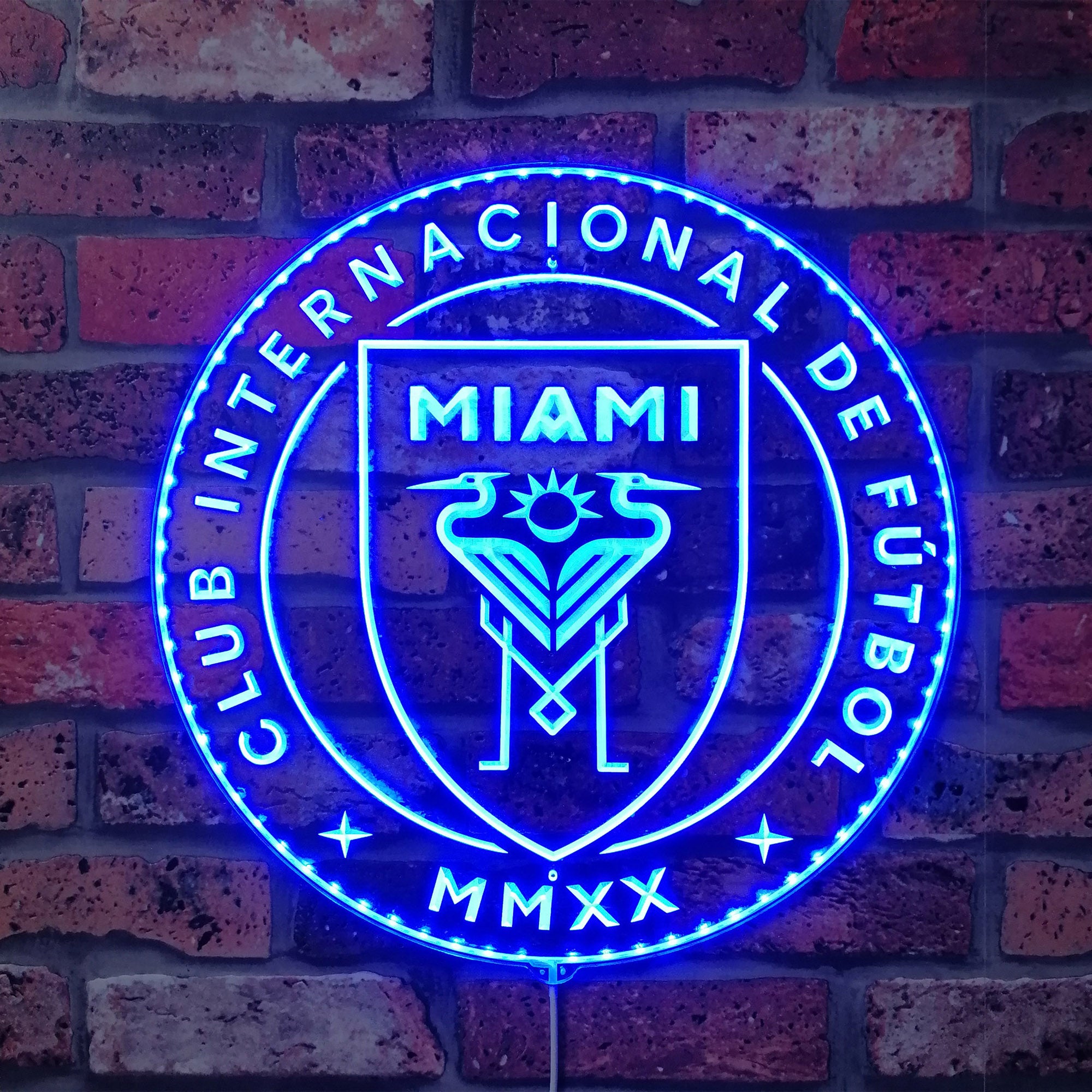 MLS Inter Miami C.F. Soccer Dynamic RGB Edge Lit LED Sign