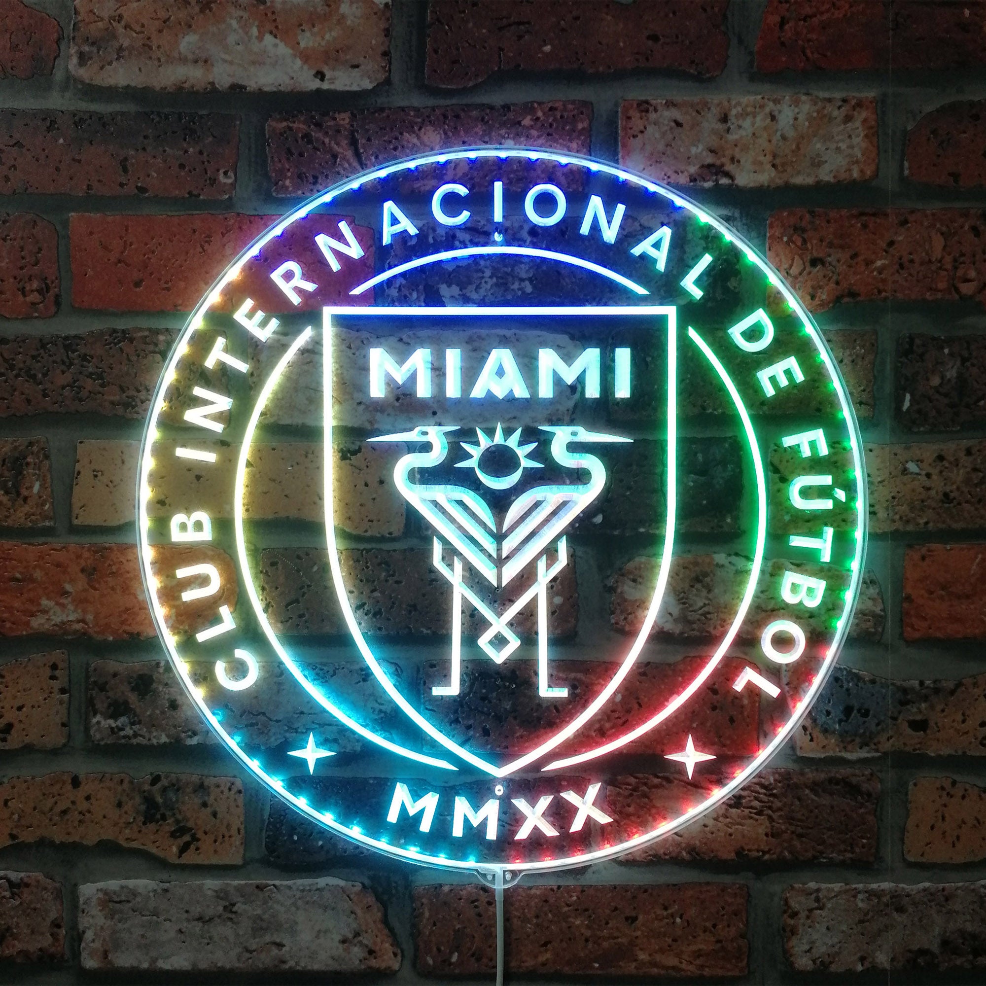 MLS Inter Miami C.F. Soccer Dynamic RGB Edge Lit LED Sign