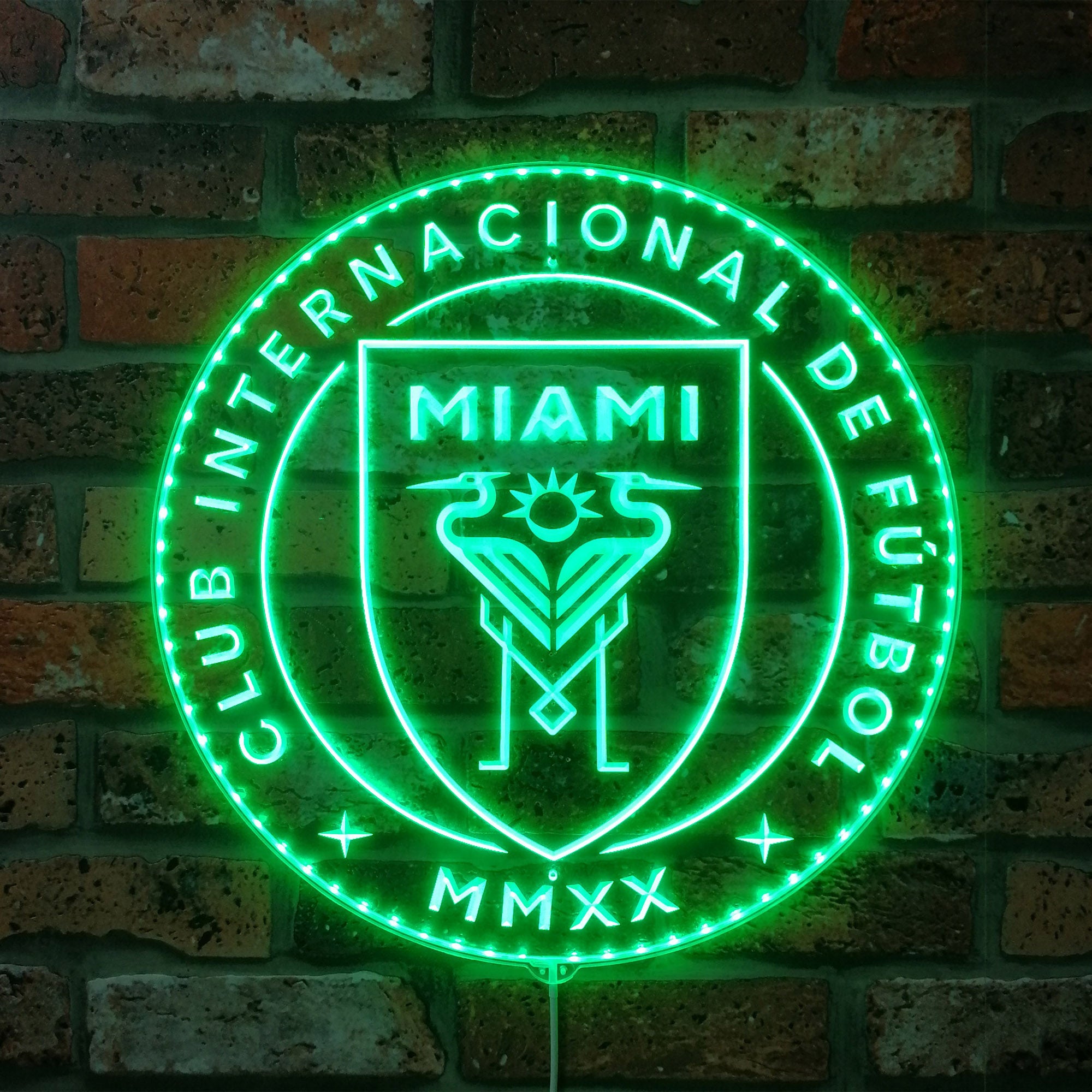 MLS Inter Miami C.F. Soccer Dynamic RGB Edge Lit LED Sign