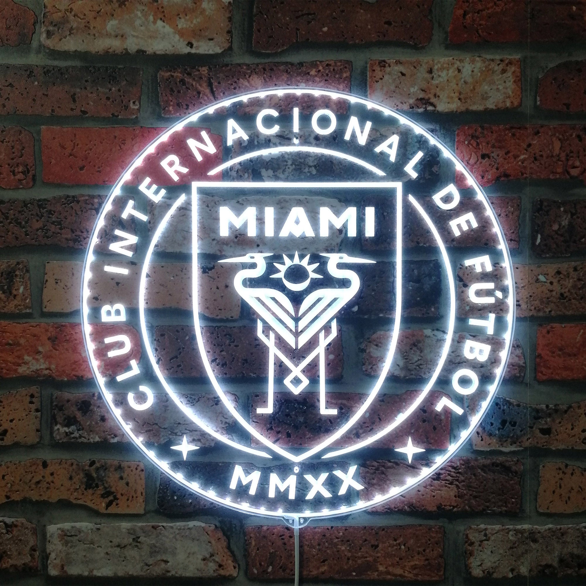 MLS Inter Miami C.F. Soccer Dynamic RGB Edge Lit LED Sign