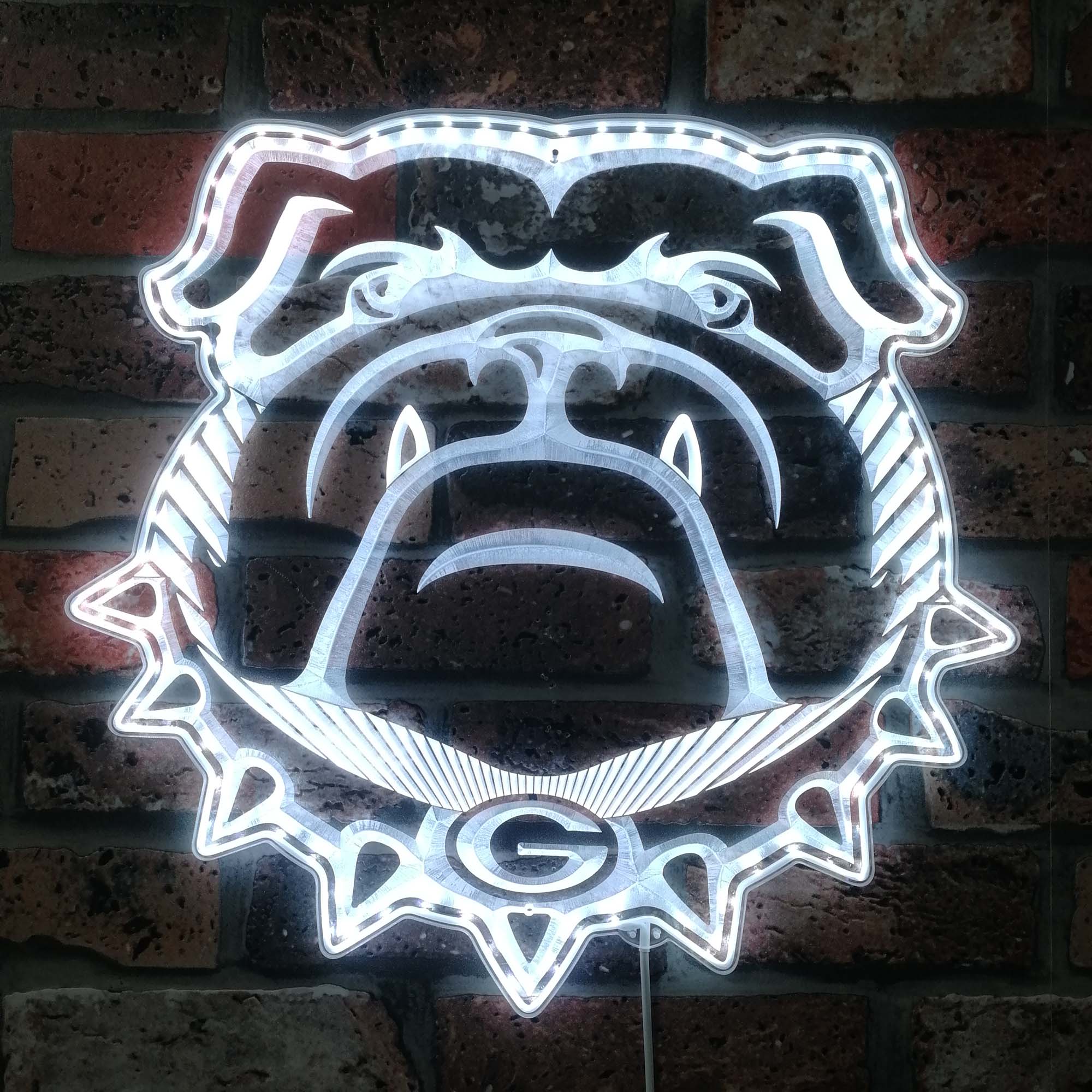 Georgia Bulldogs Neon LED Sign with Dynamic RGB Colors