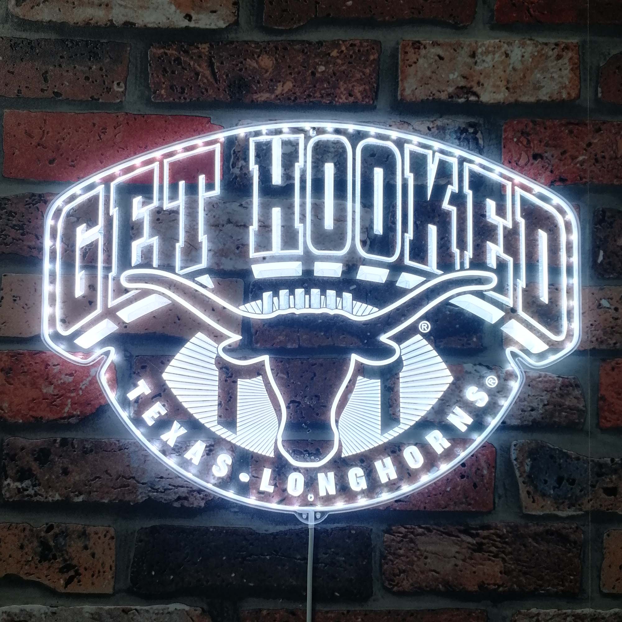 Texas Longhorn Neon LED Sign with Dynamic RGB Colors