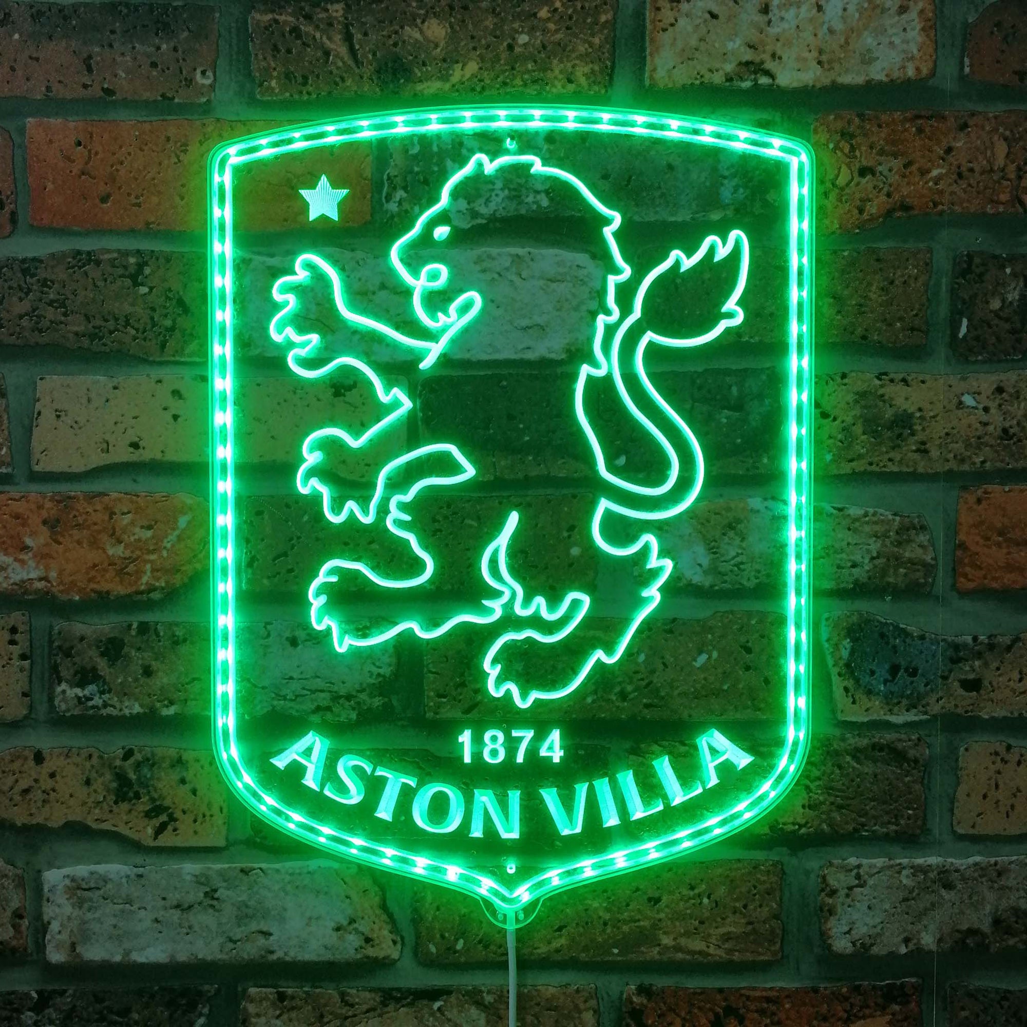 Aston Villa FC  Neon LED Sign with Dynamic RGB Colors