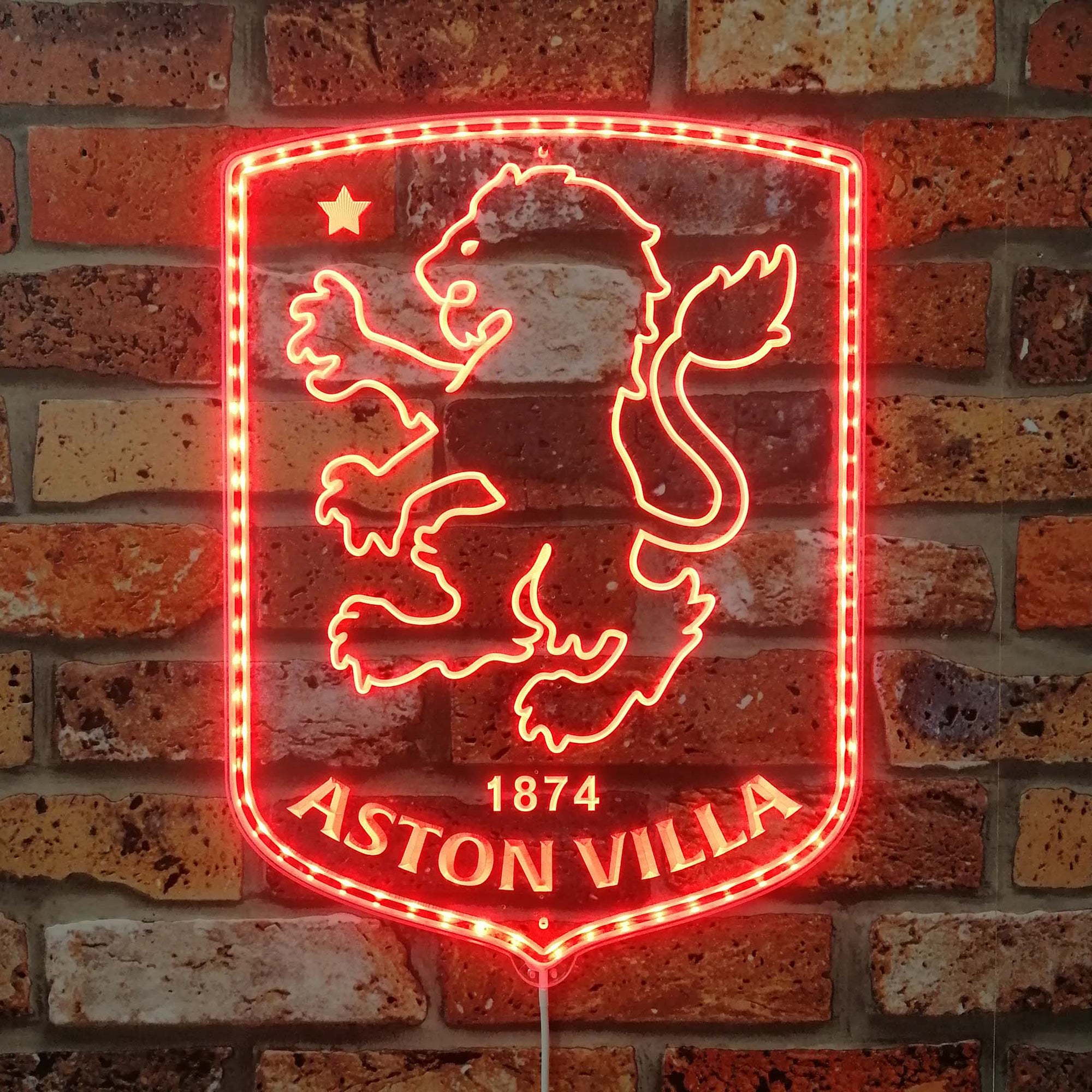 Aston Villa FC  Neon LED Sign with Dynamic RGB Colors