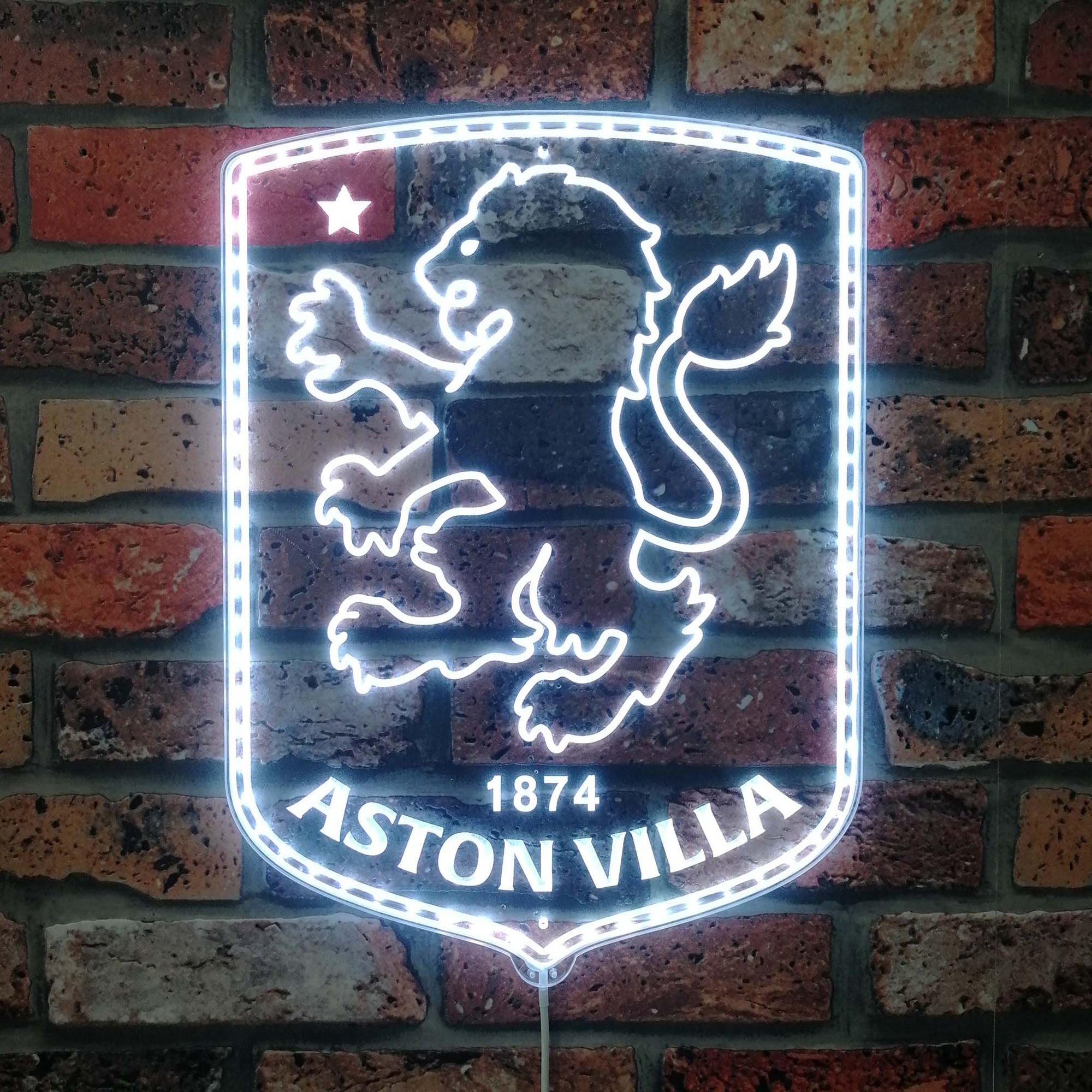 Aston Villa FC  Neon LED Sign with Dynamic RGB Colors
