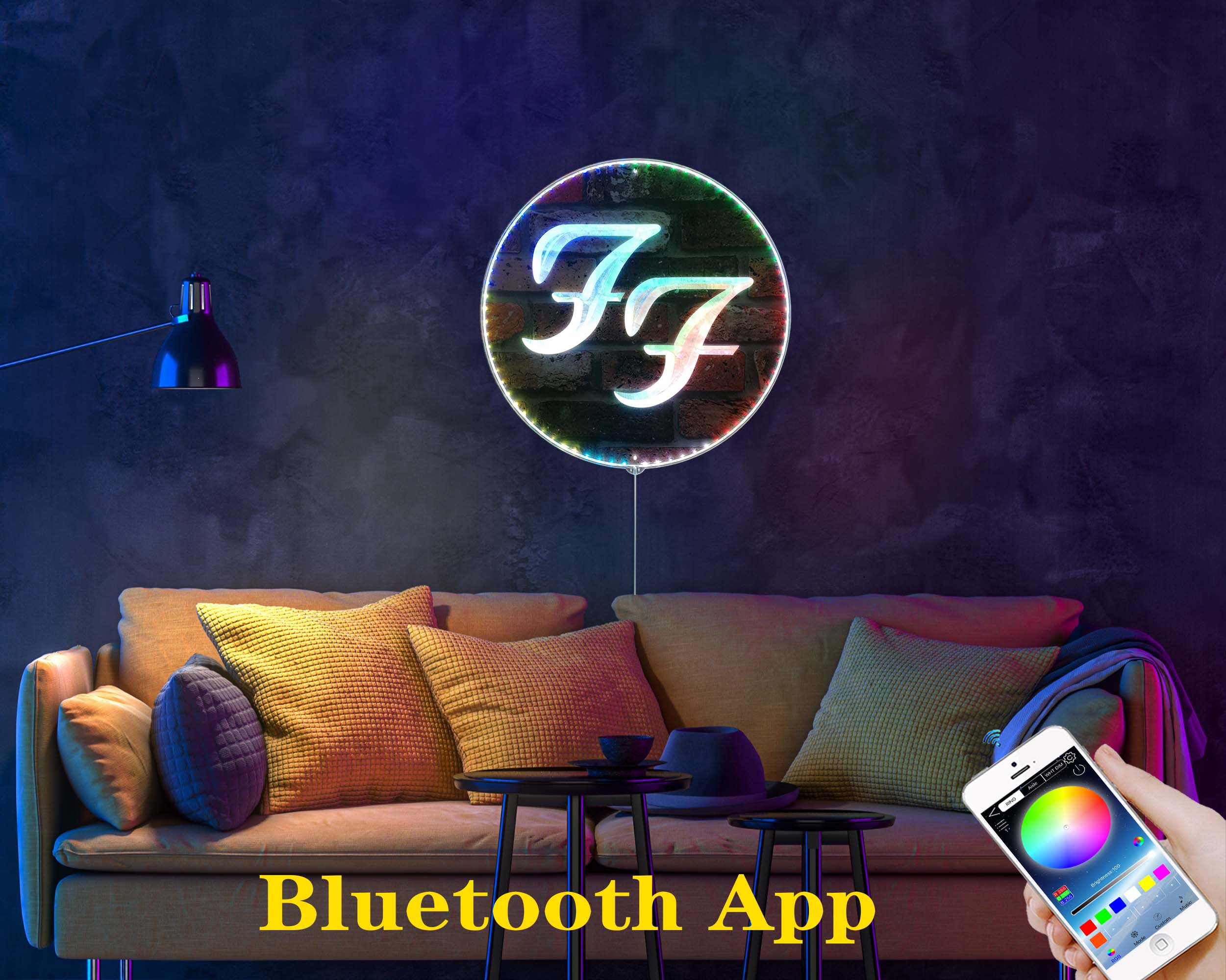 Foo Fighter Dynamic RGB Edge Lit LED Sign