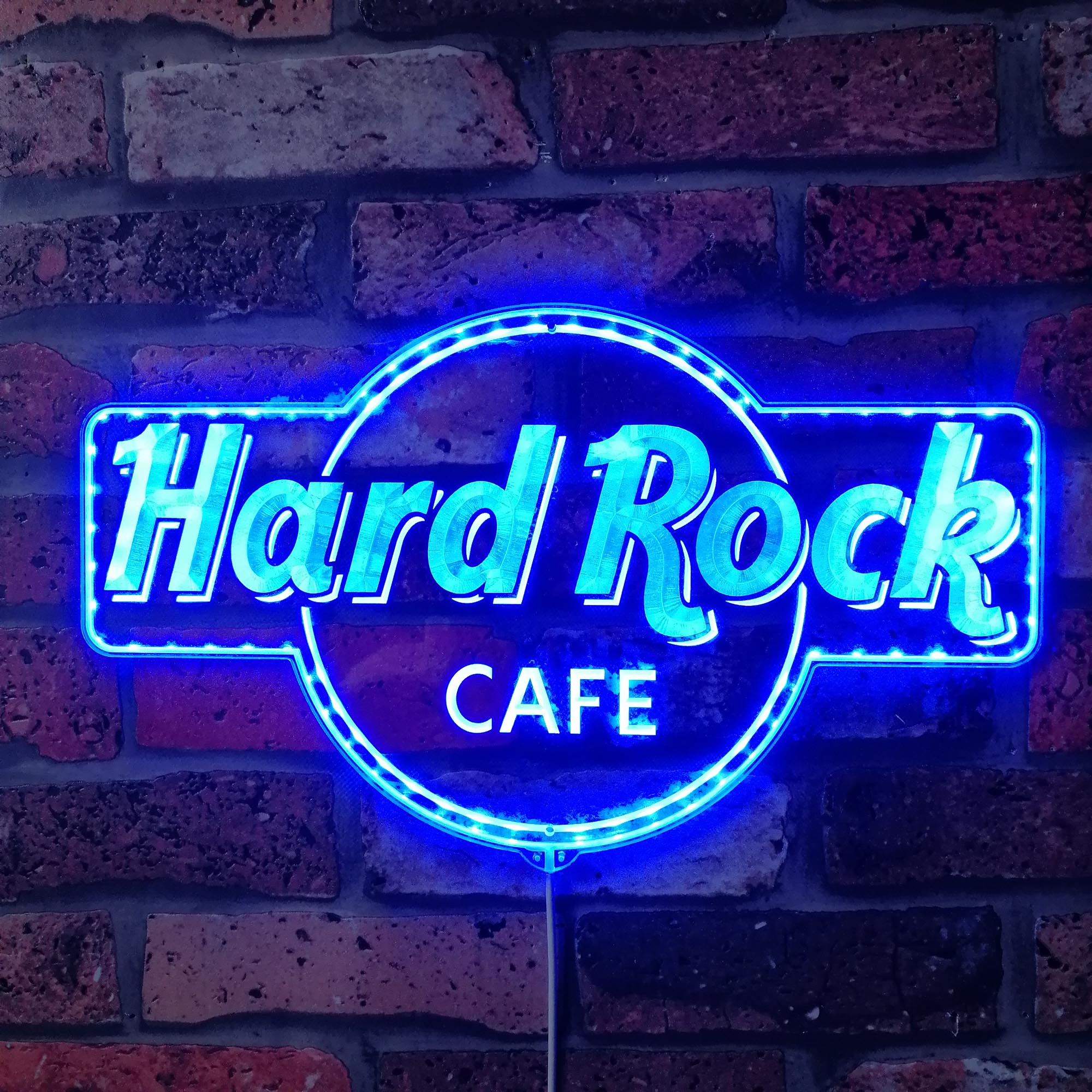 Hard Rock Cafe Dynamic RGB Edge Lit LED Sign