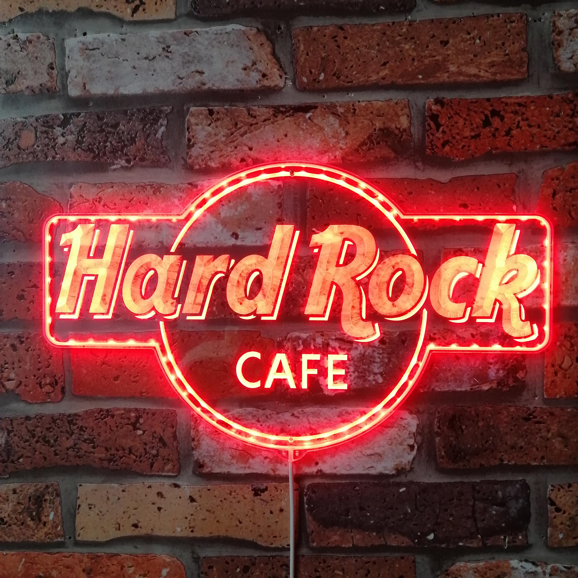 Hard Rock Cafe Dynamic RGB Edge Lit LED Sign