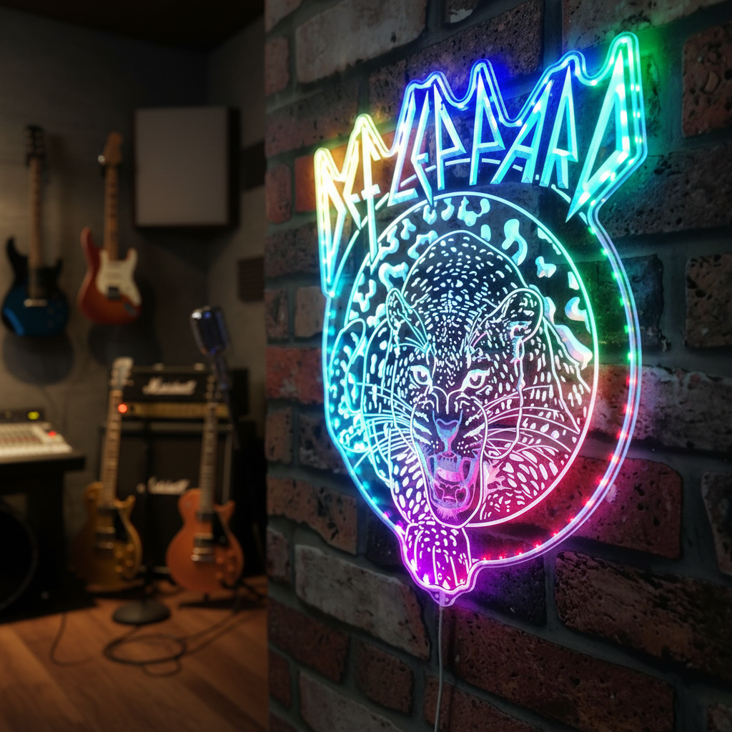 ACDC Neon LED Sign with Dynamic RGB Colors