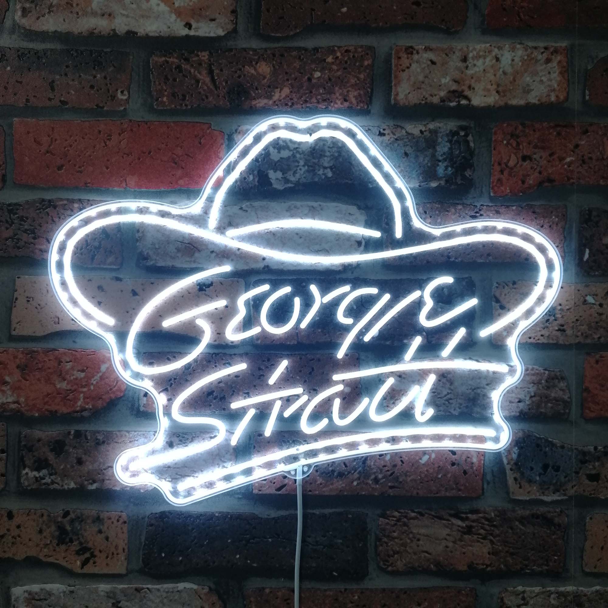 George Strait king of country music Dynamic RGB Edge Lit LED Sign