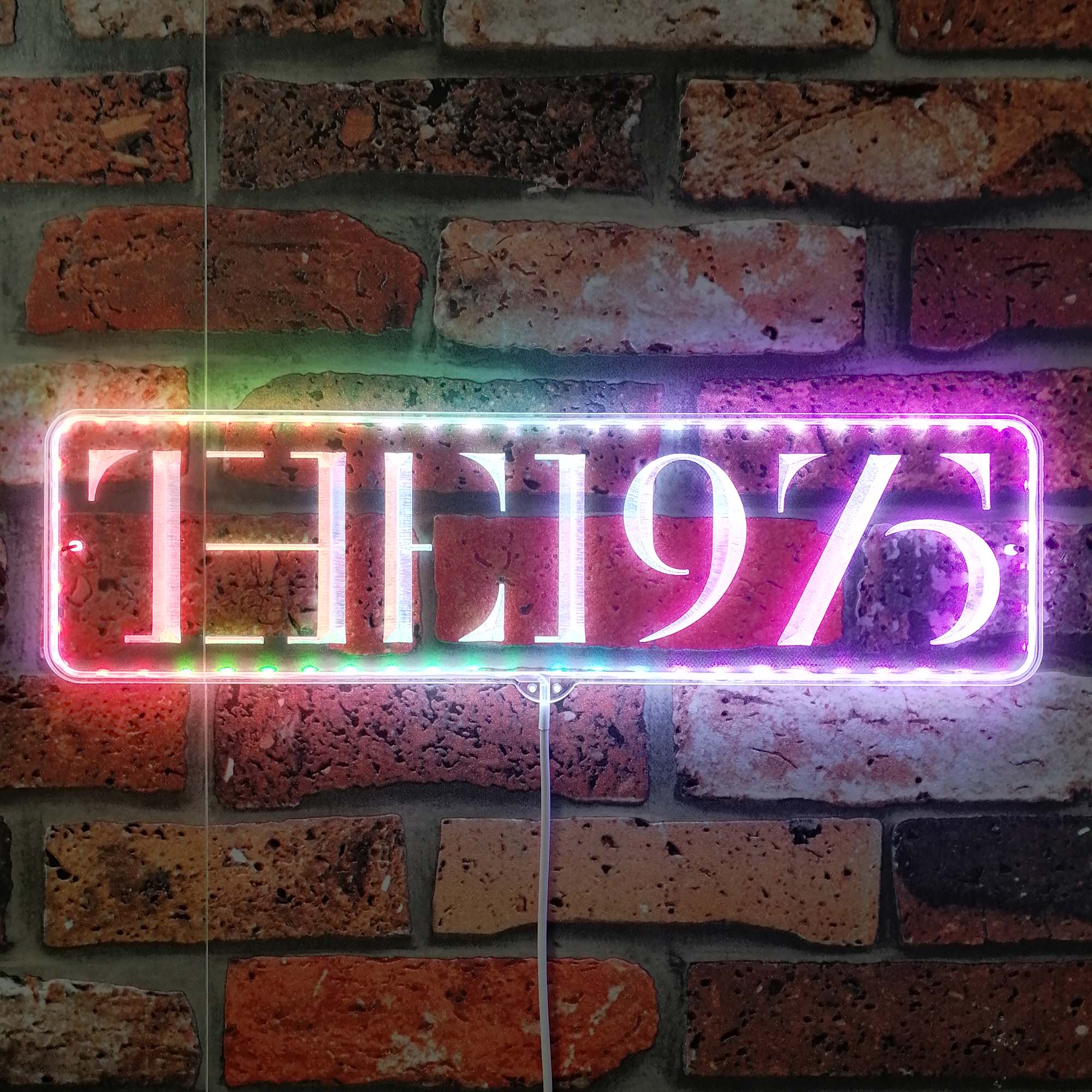 The 1975 Dynamic RGB Edge Lit LED Sign