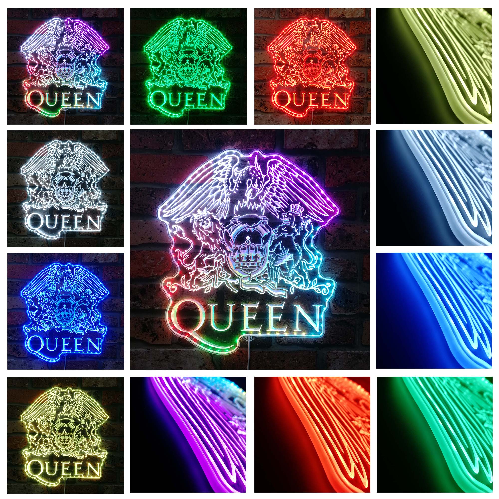 Oueen Music Dynamic RGB Edge Lit LED Sign