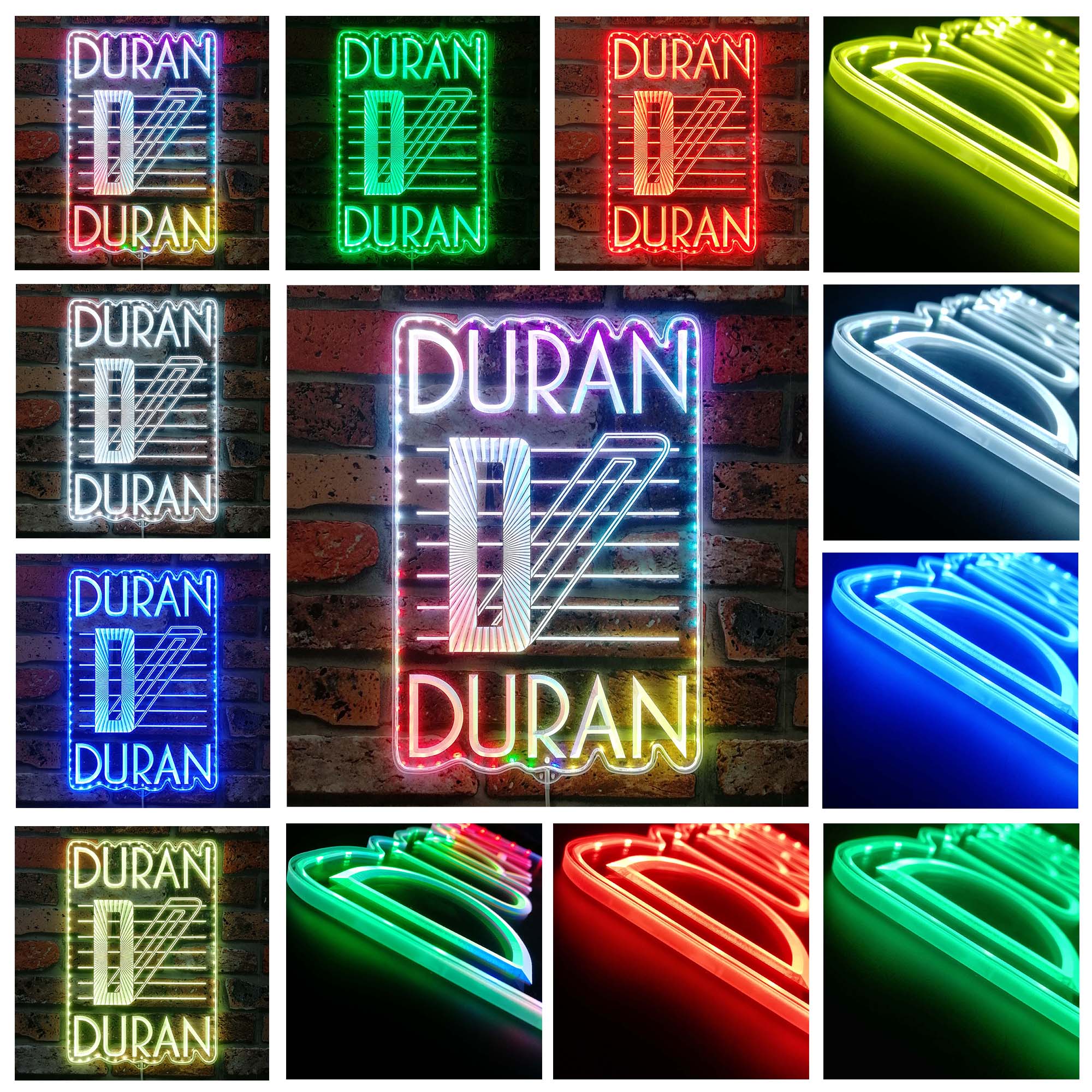 Duran Duran Band Dynamic RGB Edge Lit LED Sign