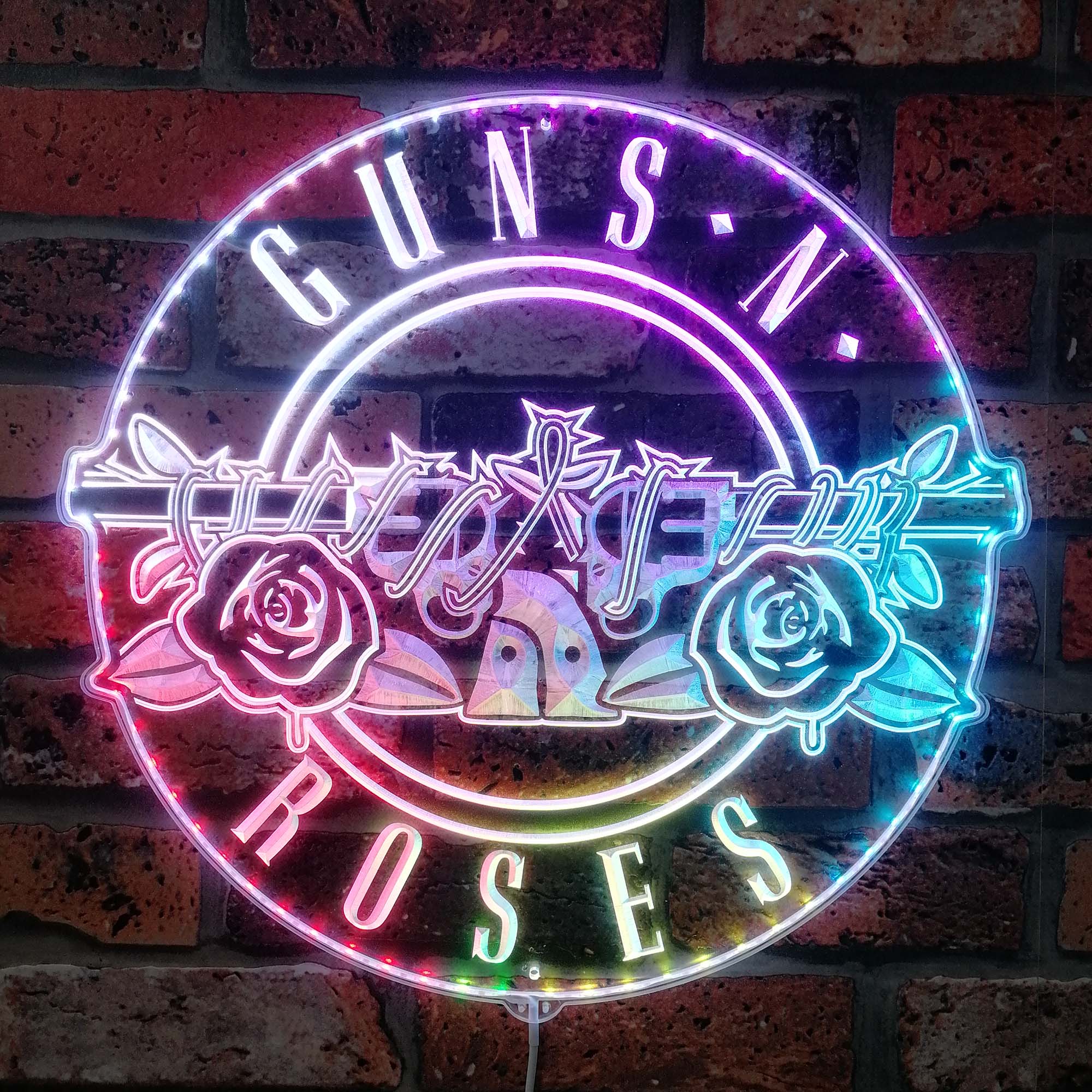 Guns n Roses Dynamic RGB Edge Lit LED Sign