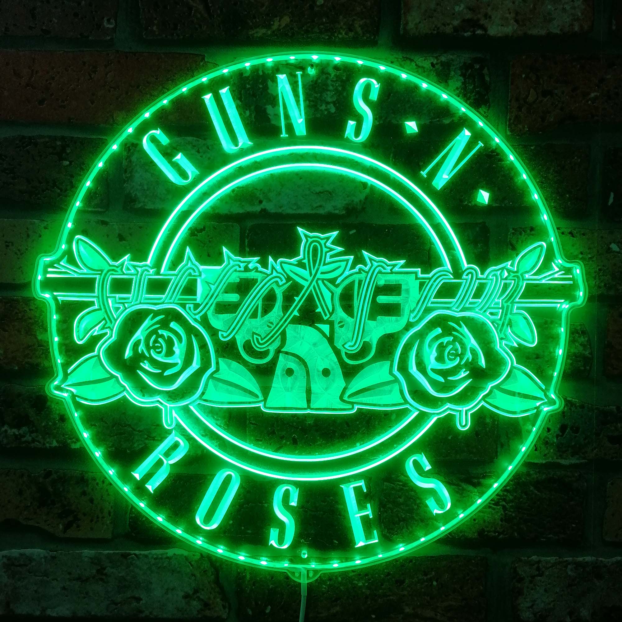 Guns n Roses Dynamic RGB Edge Lit LED Sign