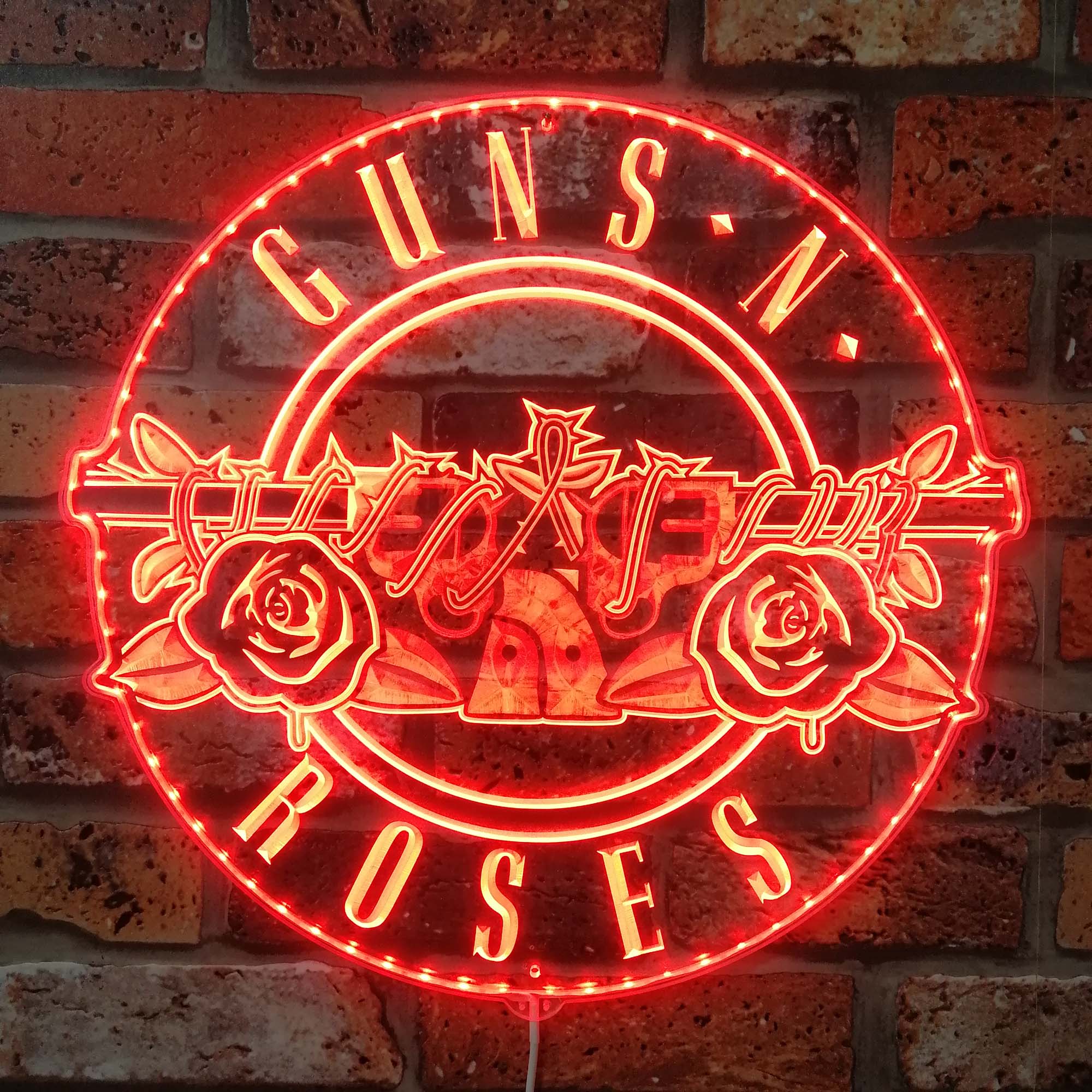 Guns n Roses Dynamic RGB Edge Lit LED Sign