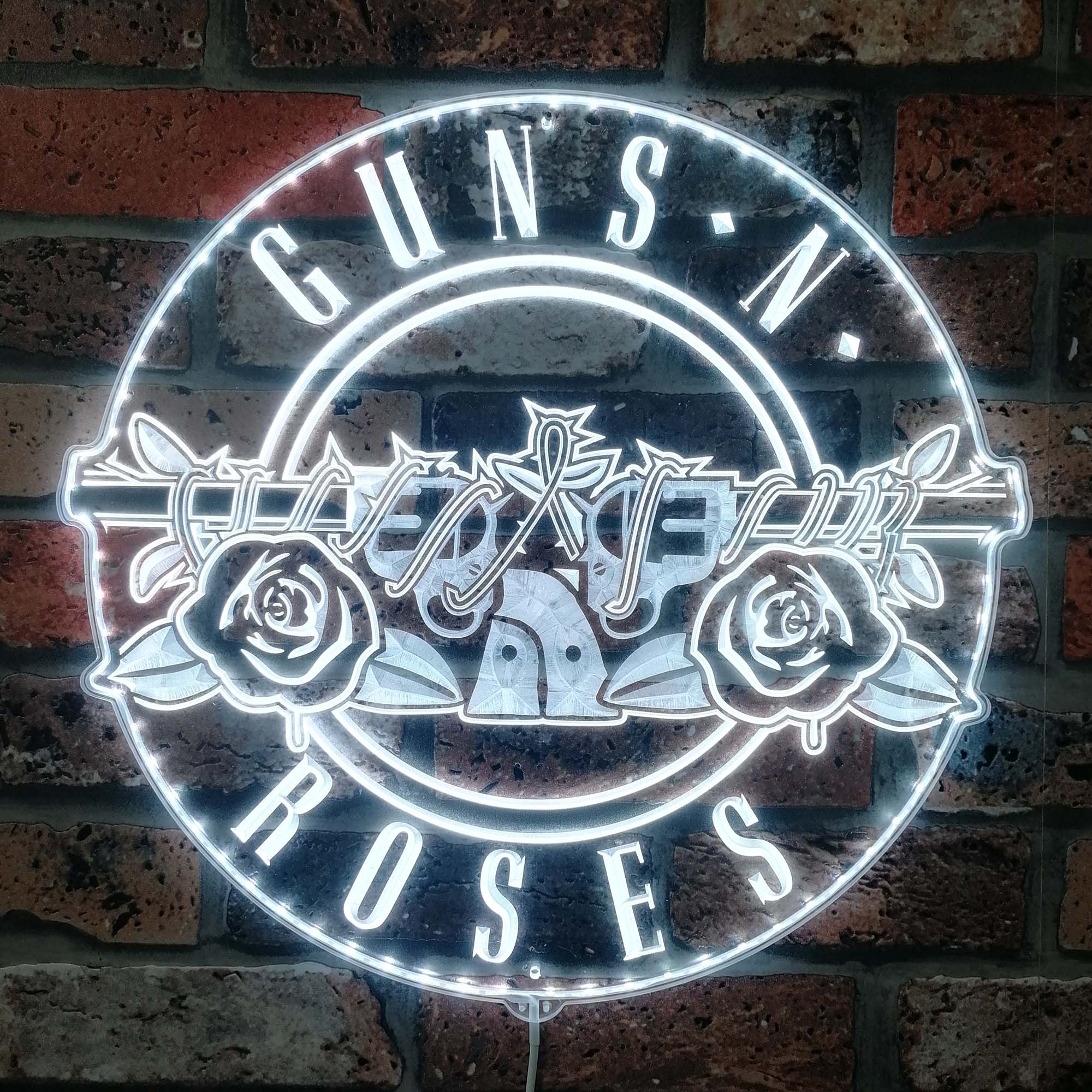 Guns n Roses Dynamic RGB Edge Lit LED Sign