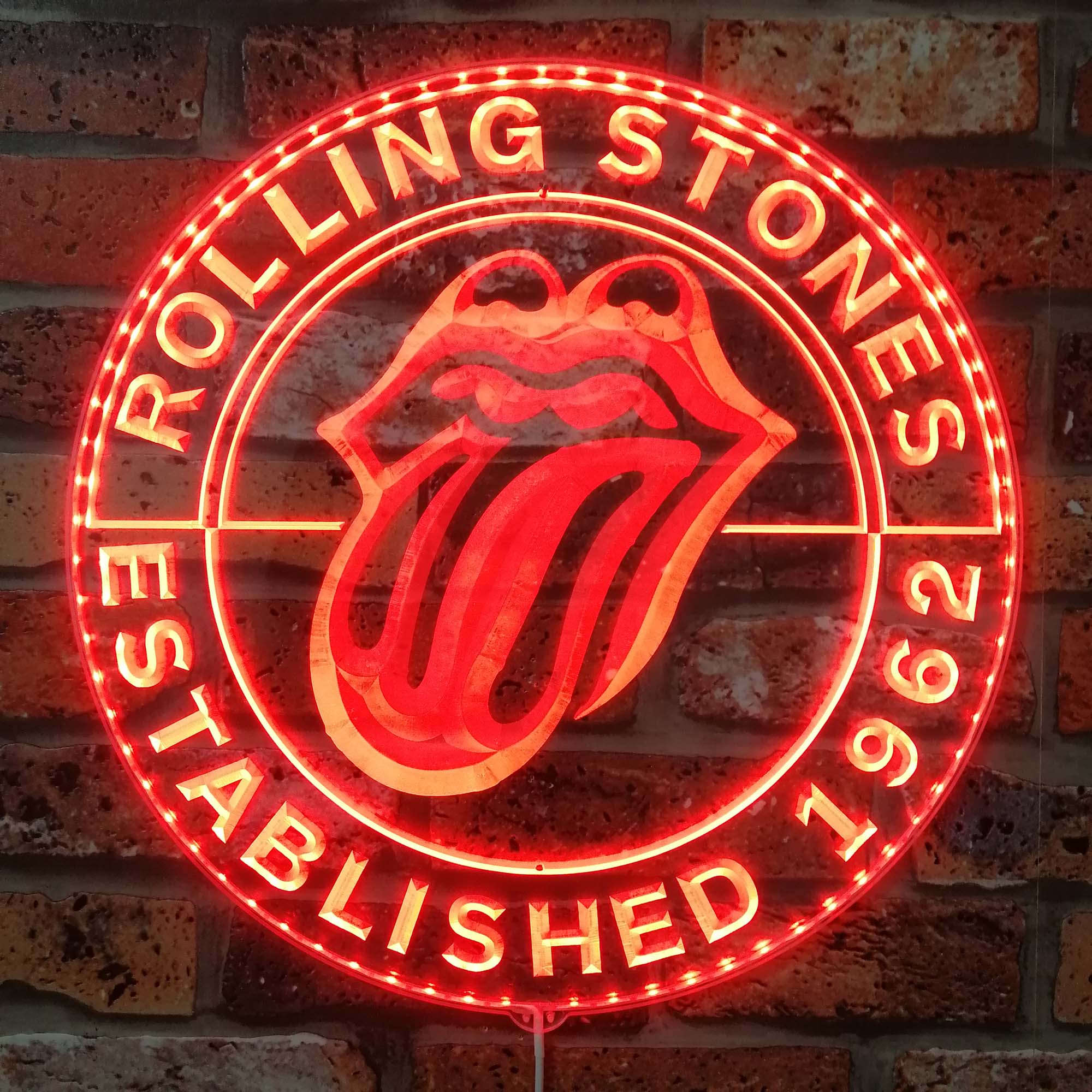 Rolling Stone Dynamic RGB Edge Lit LED Sign