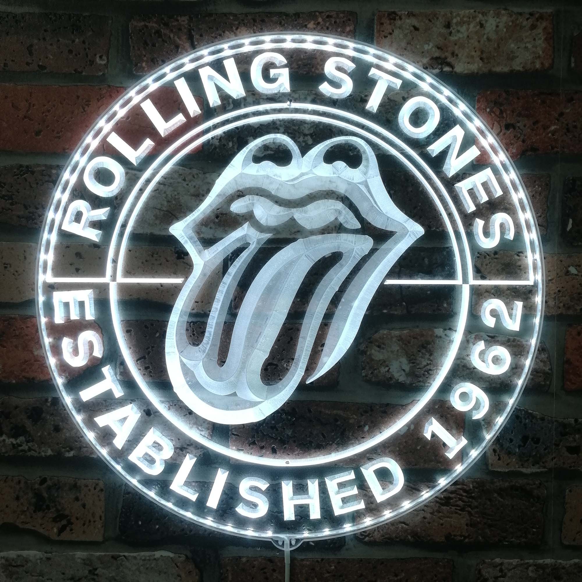 Rolling Stone Dynamic RGB Edge Lit LED Sign