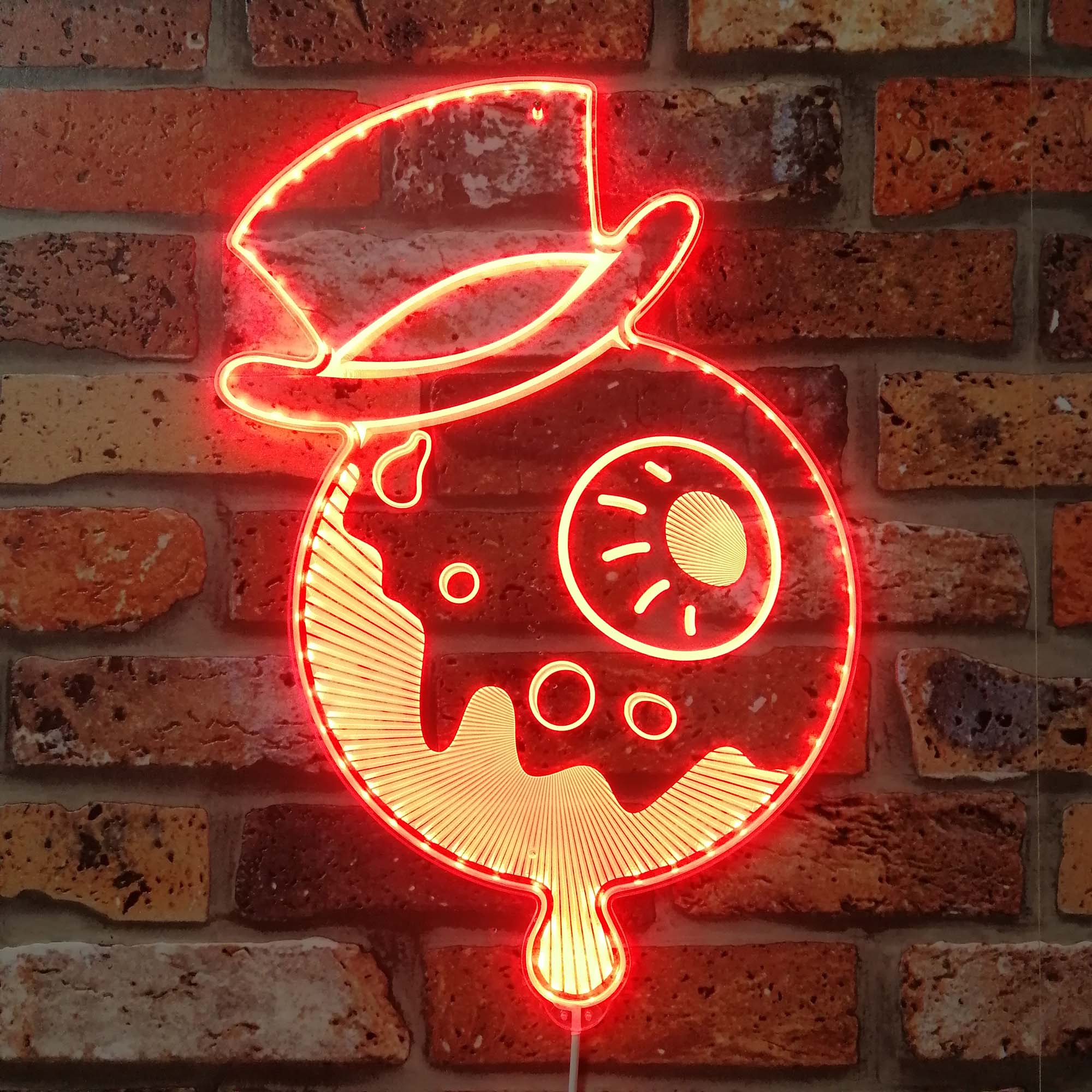 Top Hat Eyeball The Residents Dynamic RGB Edge Lit LED Sign