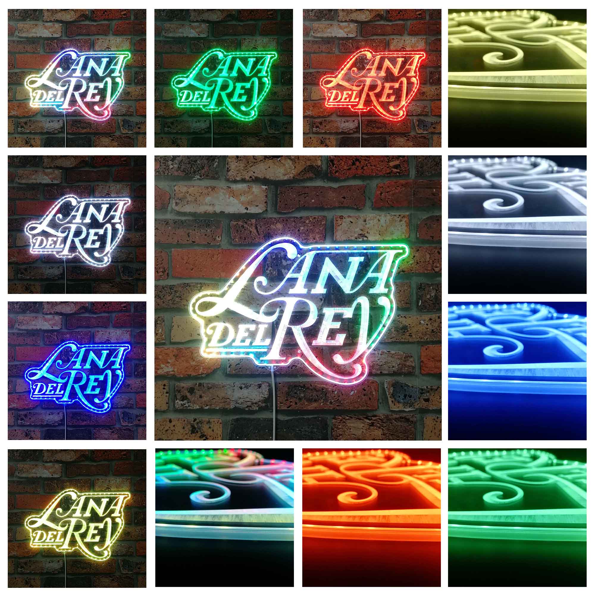 Lana Del Rey Neon LED Sign with Dynamic RGB Colors