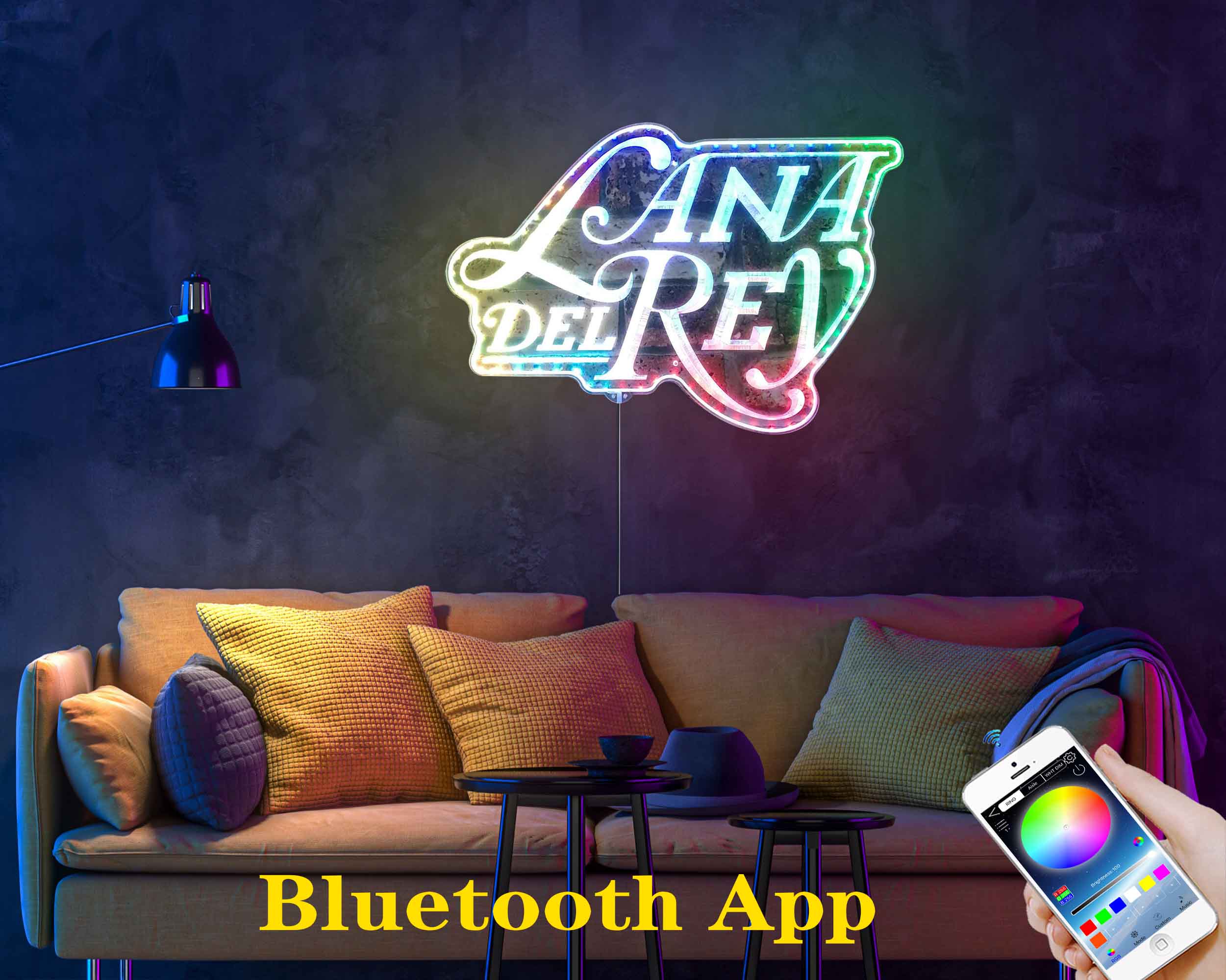 Lana Del Rey Neon LED Sign with Dynamic RGB Colors