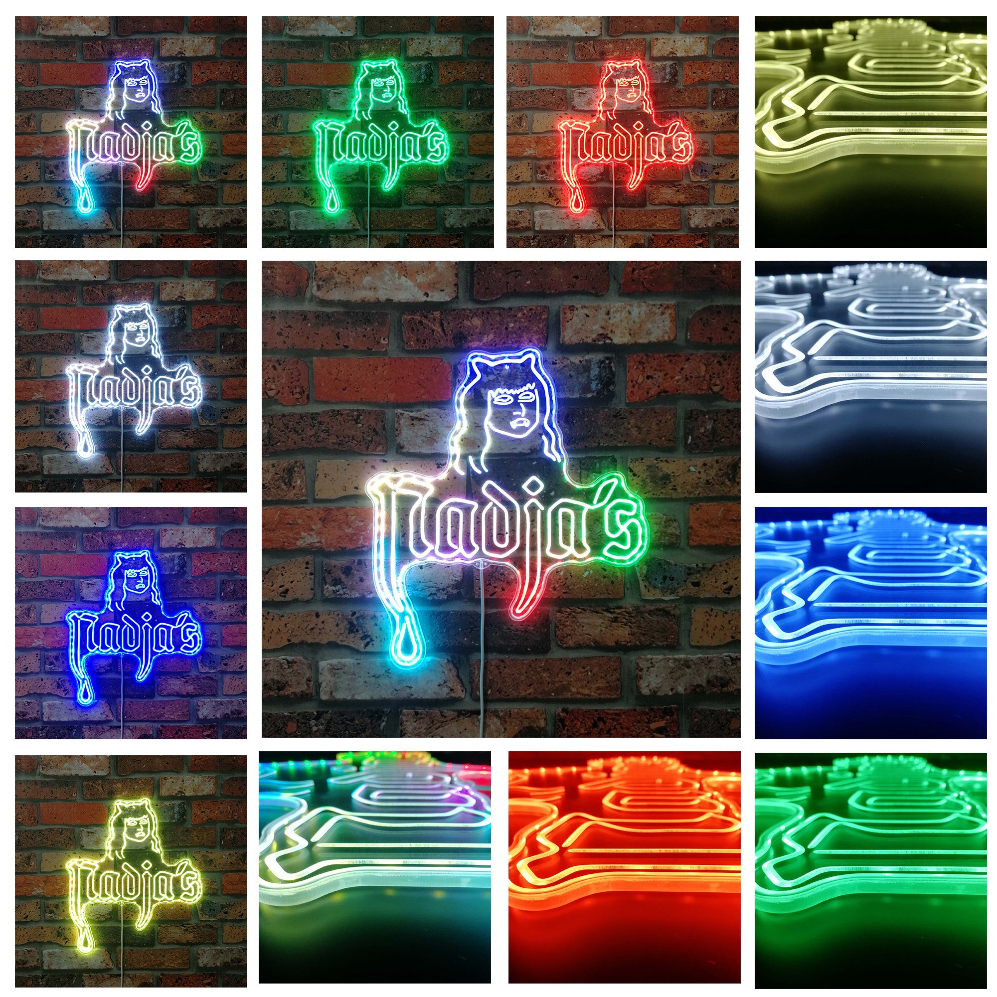 Nadja's Nightclub Neon LED Sign with Dynamic RGB Colors