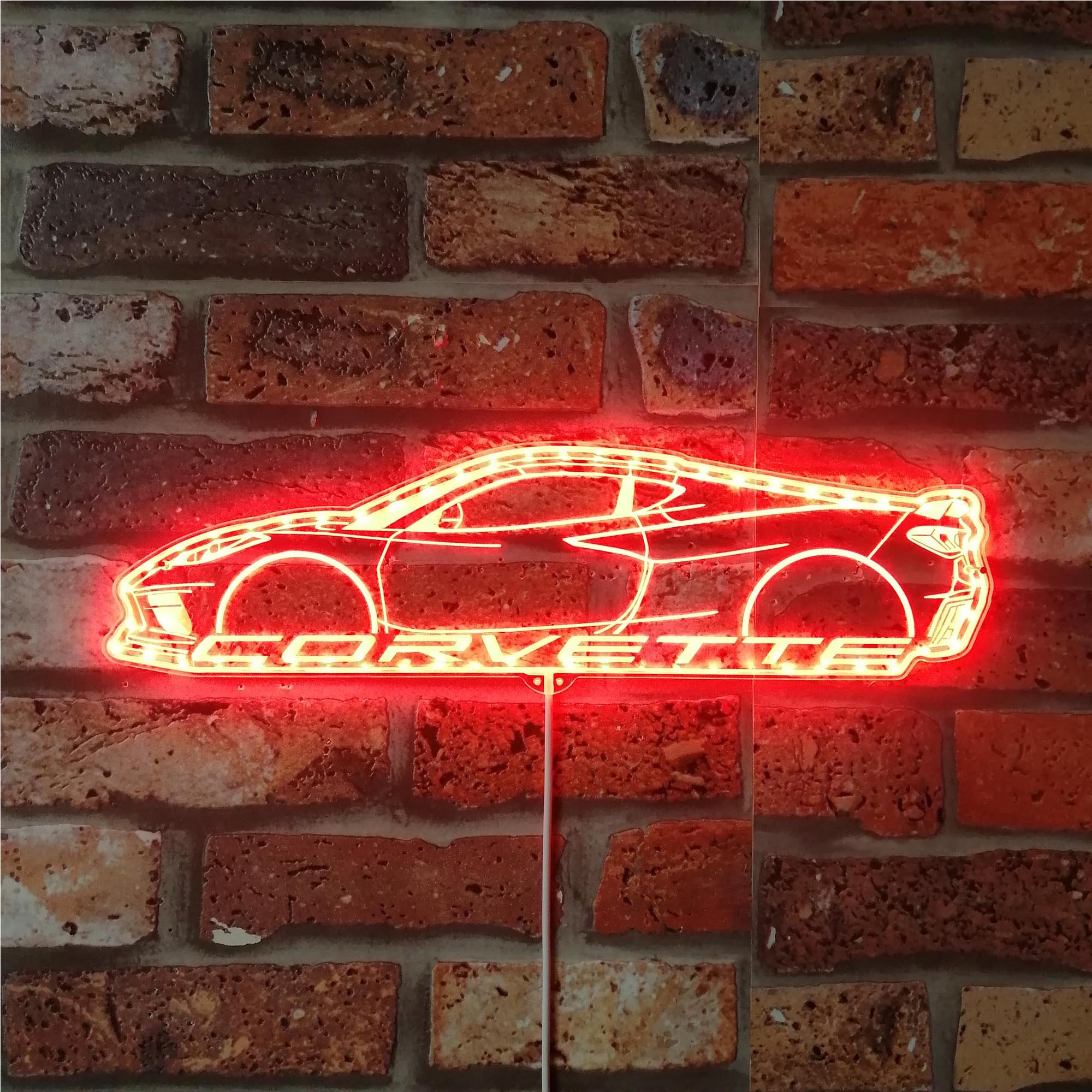 Corvette C8 Dynamic RGB Edge Lit LED Sign