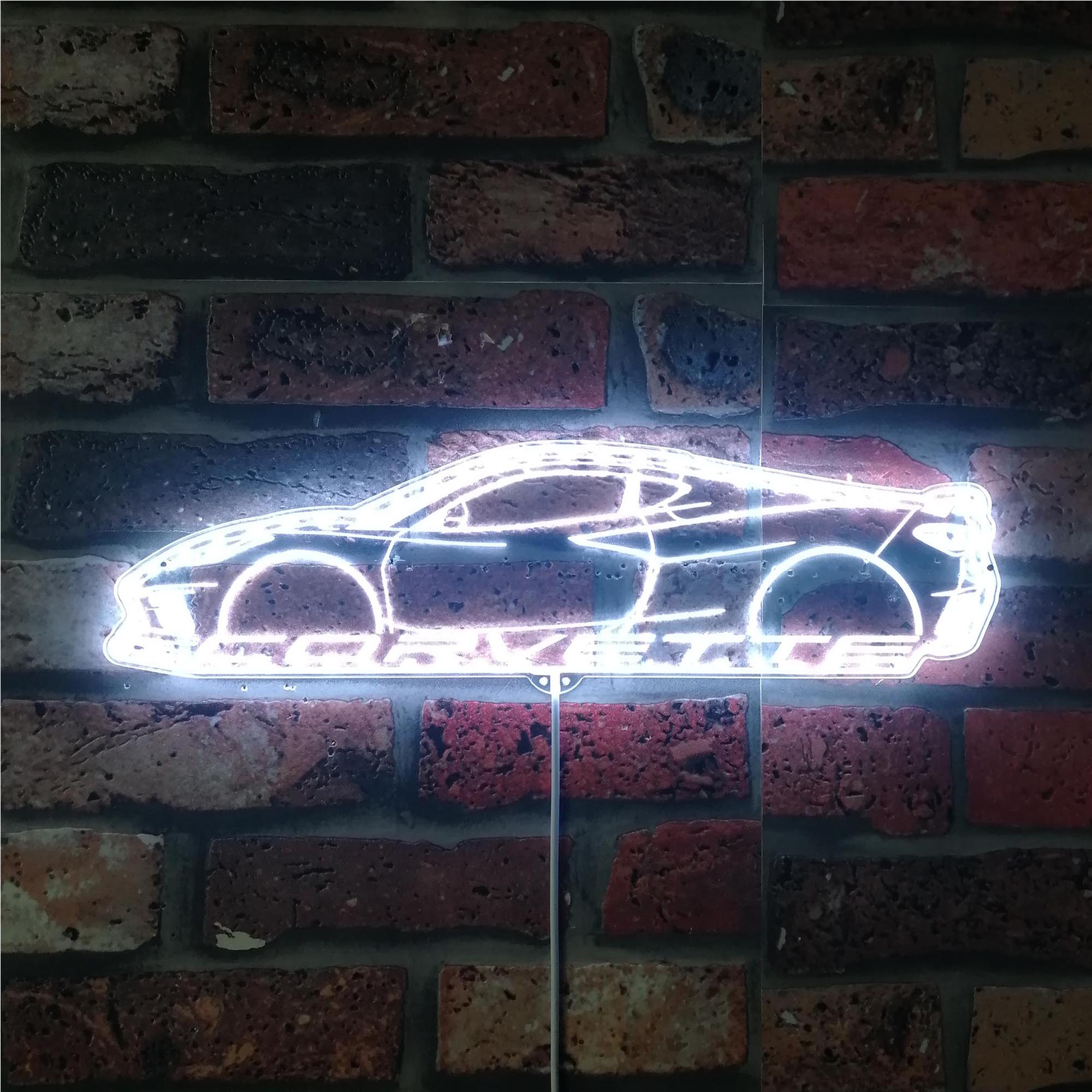 Corvette C8 Dynamic RGB Edge Lit LED Sign