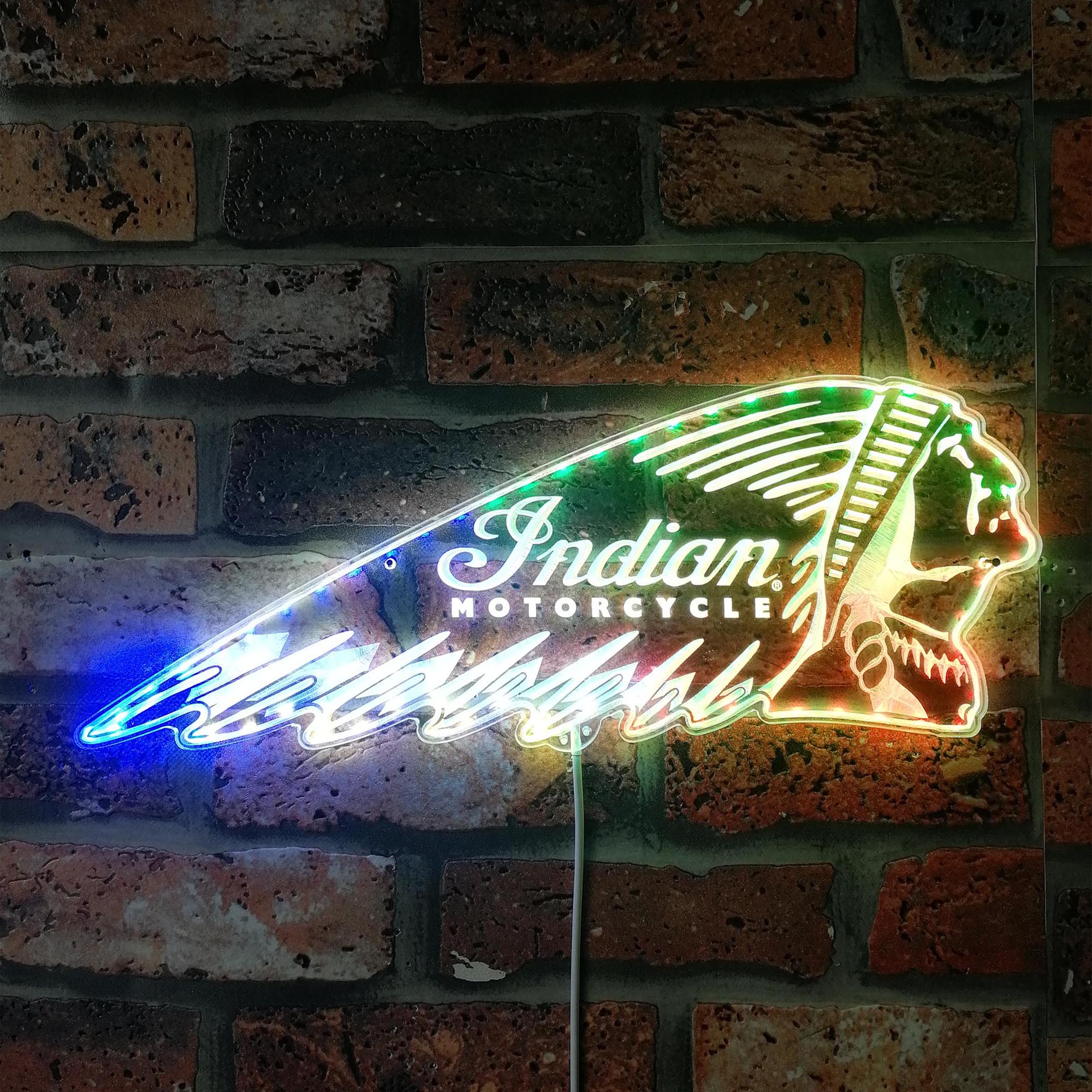 Indian Motorcycles Dynamic RGB Edge Lit LED Sign