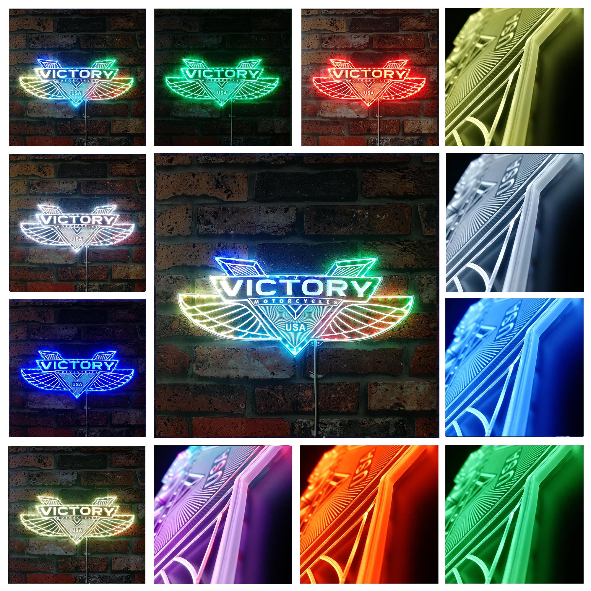 Victory Motorcycles Dynamic RGB Edge Lit LED Sign