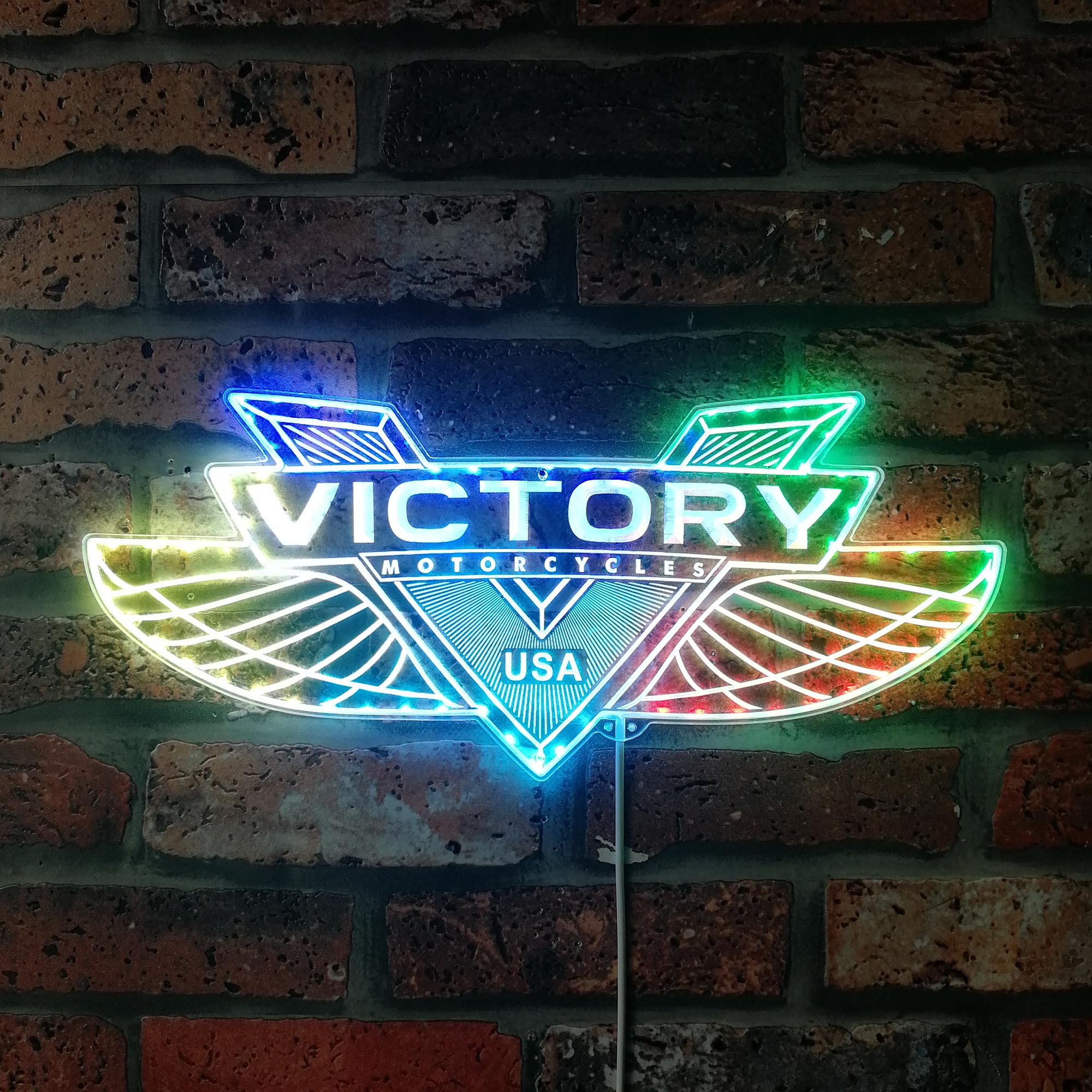 Victory Motorcycles Dynamic RGB Edge Lit LED Sign