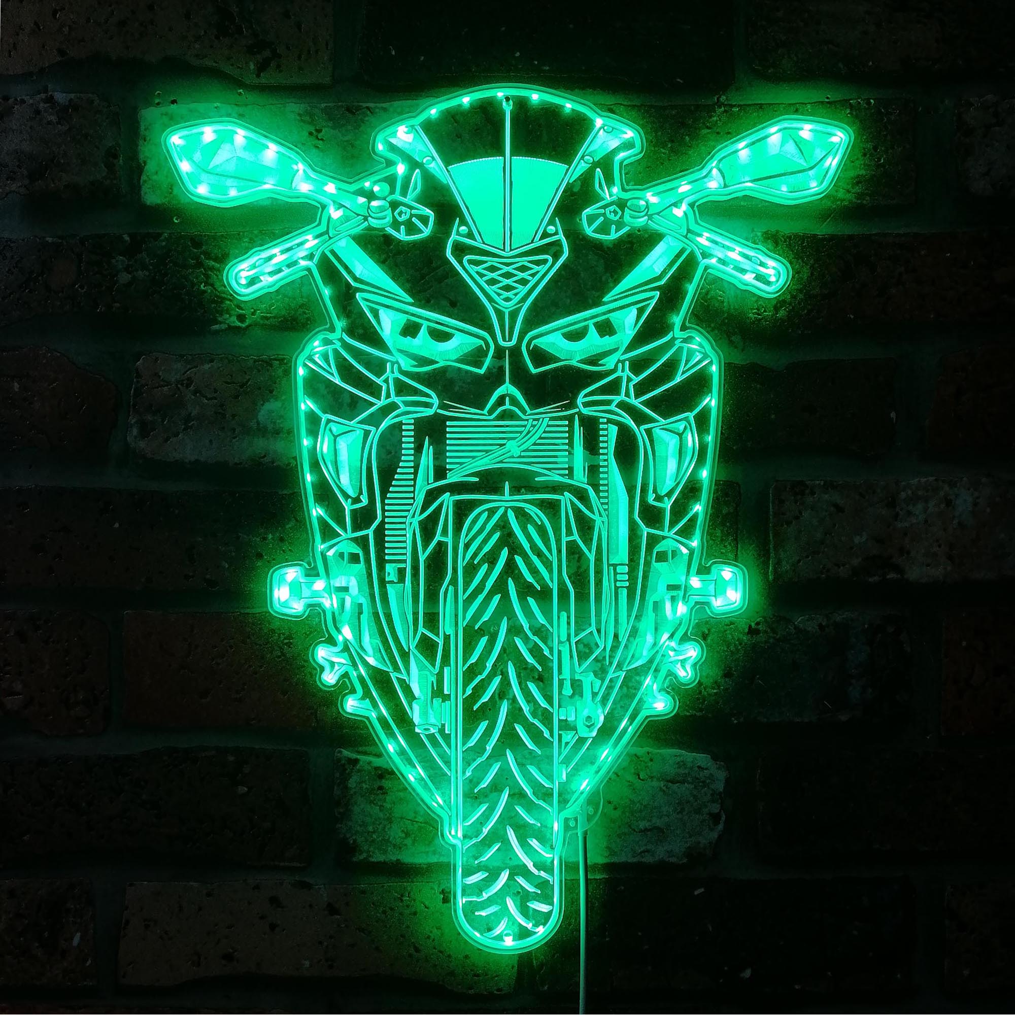 Motorcycles Kawasaki Dynamic RGB Edge Lit LED Sign